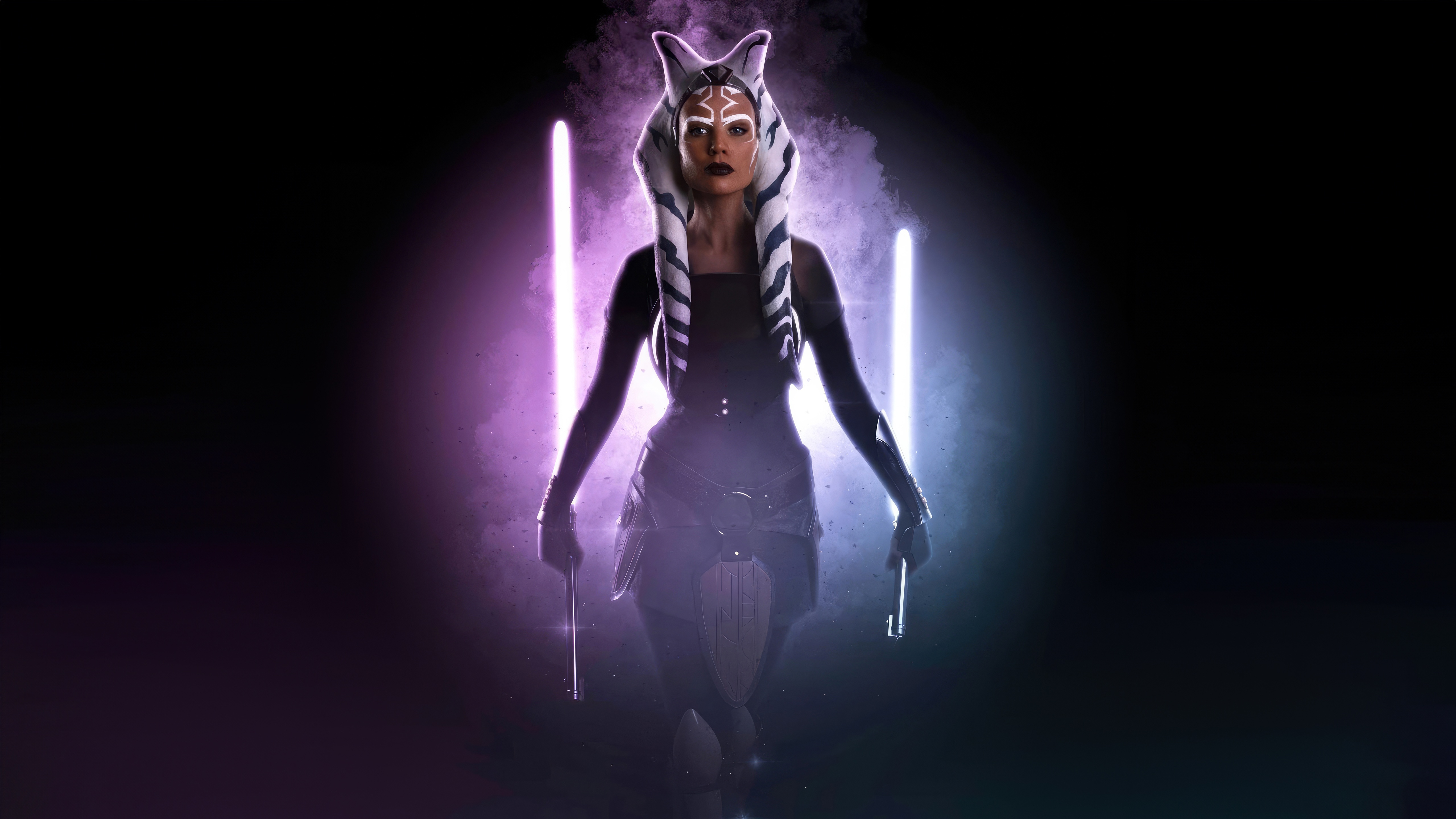 Ahsoka Tano Cosplay with Lightsabers HD Wallpaper