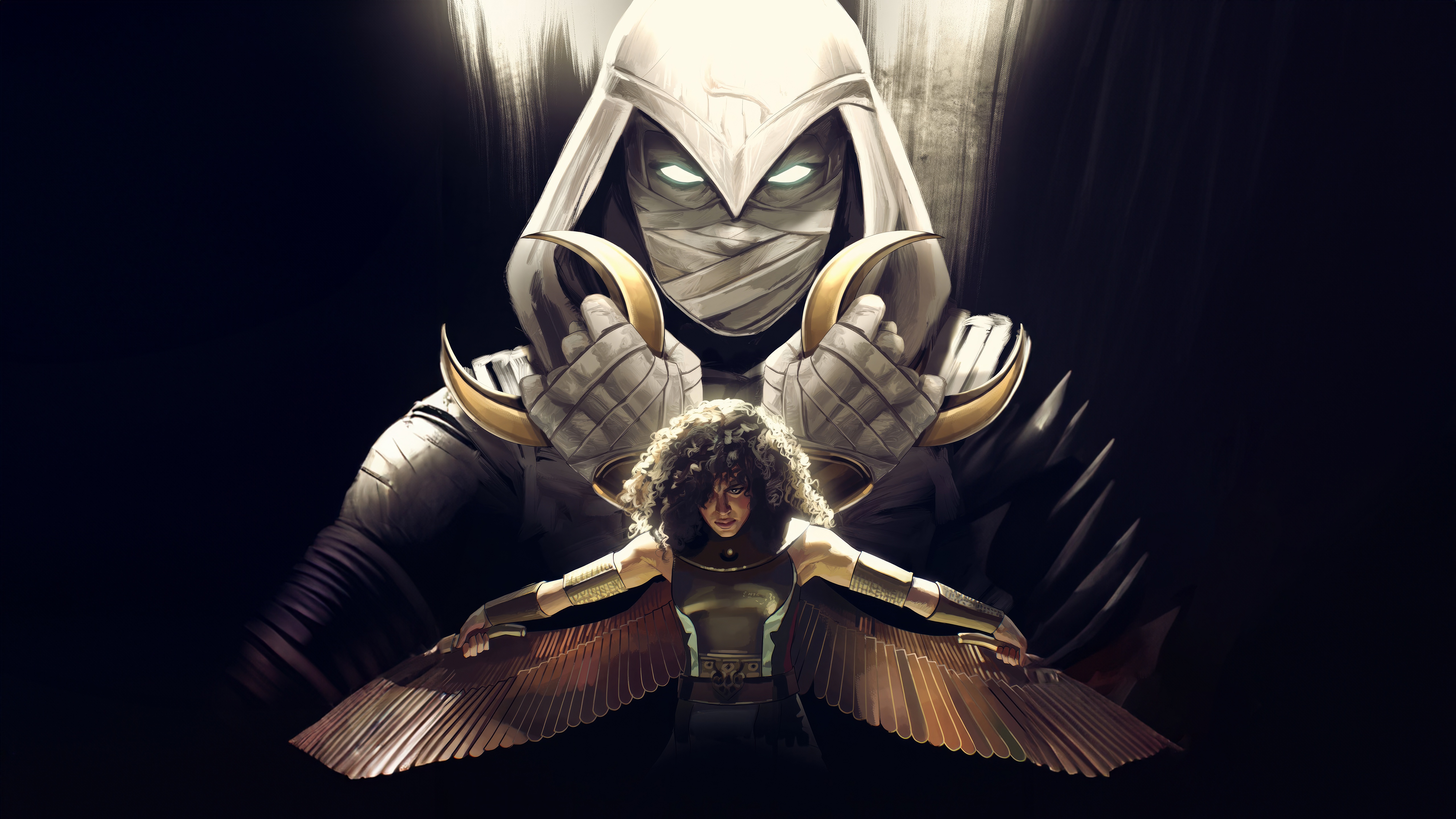 Moon Knight and Layla El-Faouly HD Wallpaper