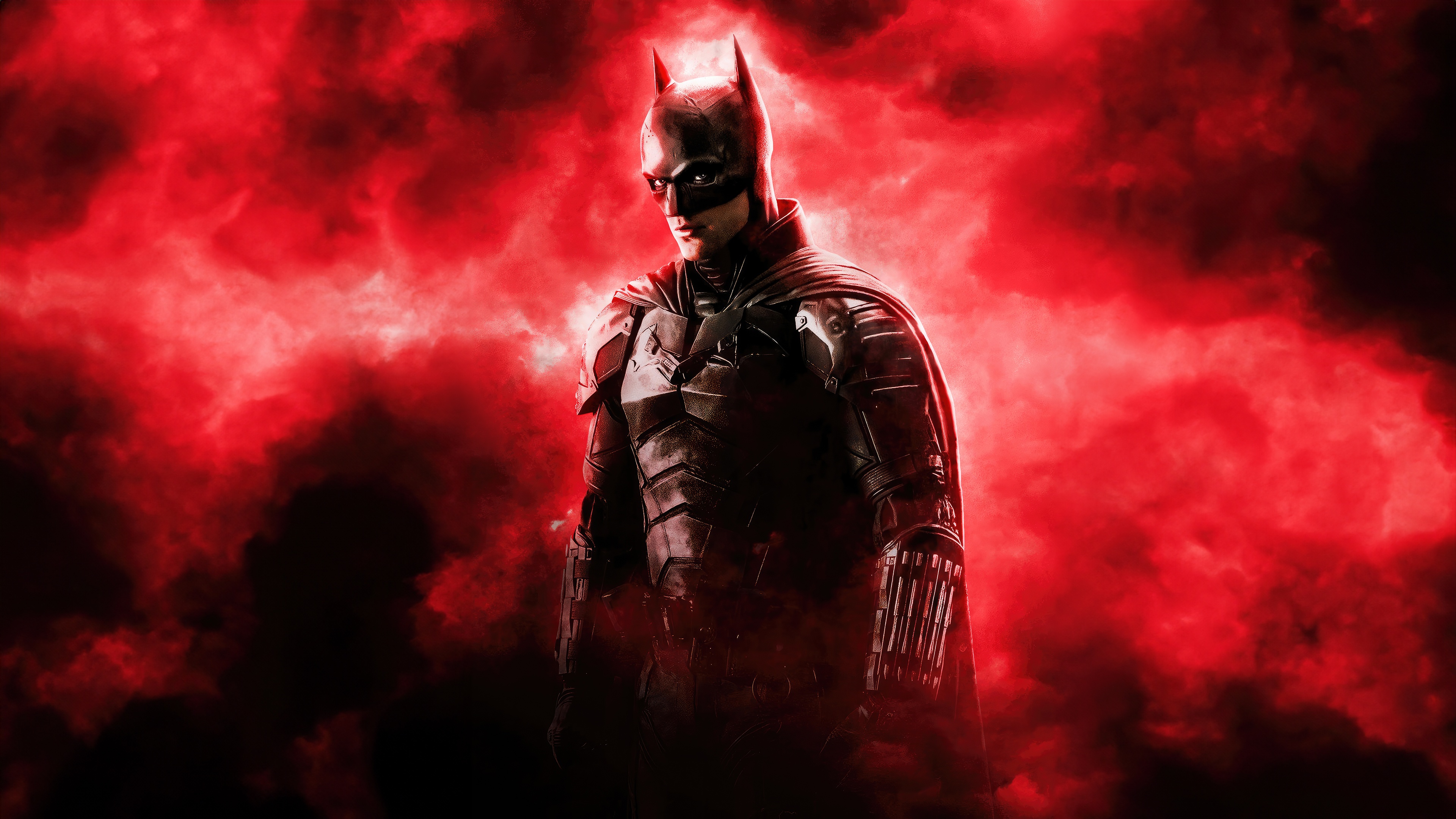 Batman in Red Smoke HD Wallpaper