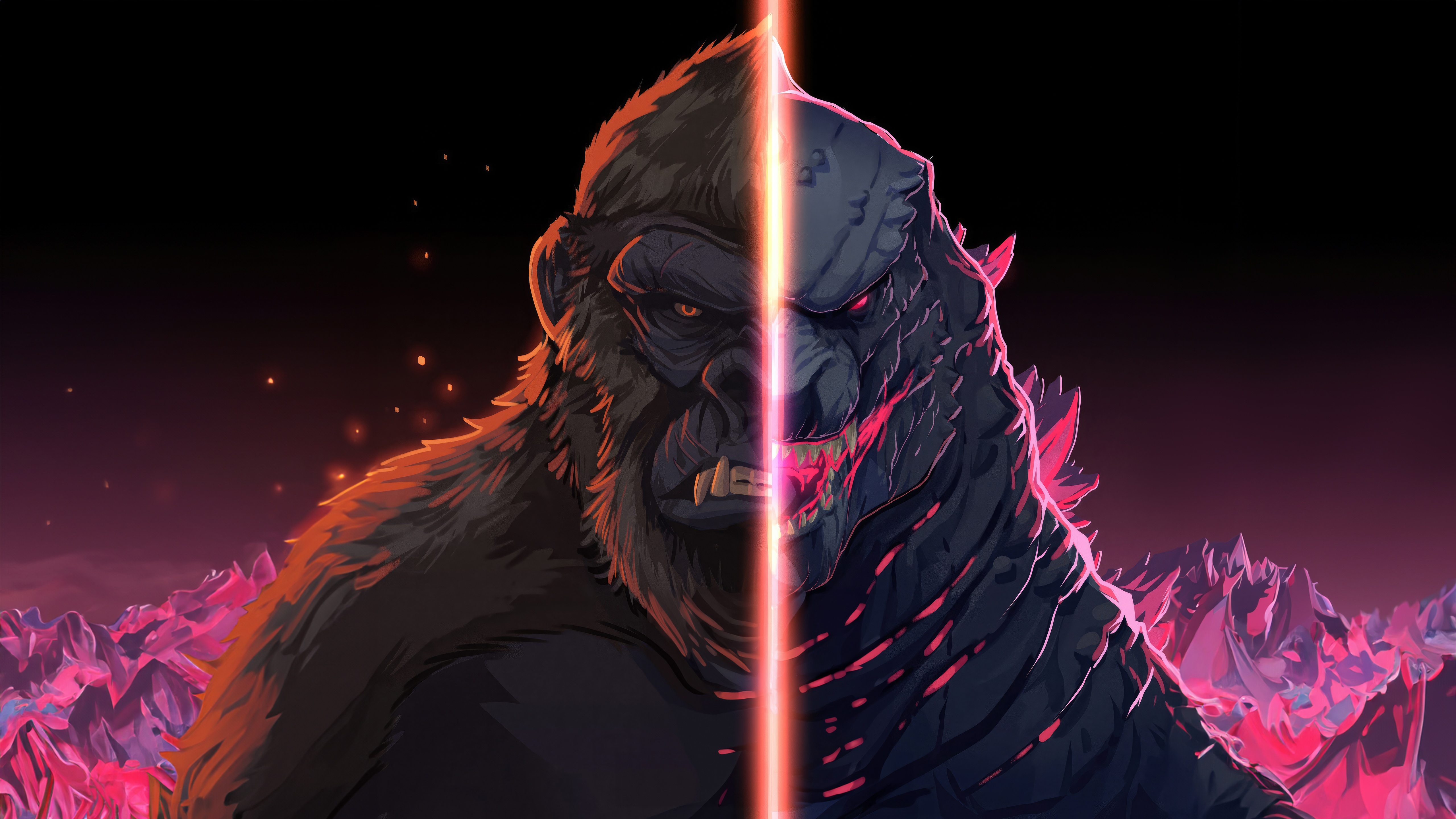 Godzilla X Kong The New Empire Artwork HD Wallpaper