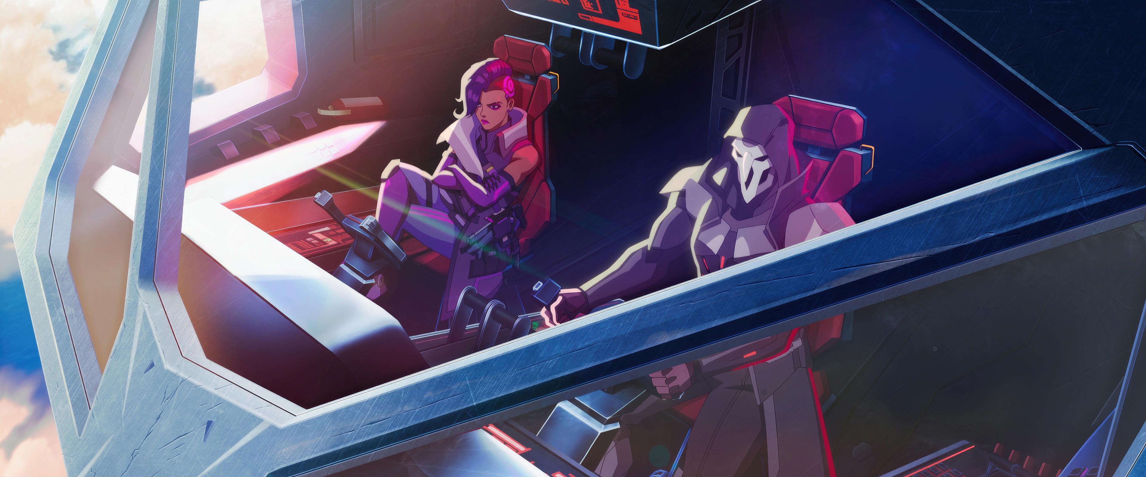 Sombra and Reaper in a cockpit HD Wallpaper