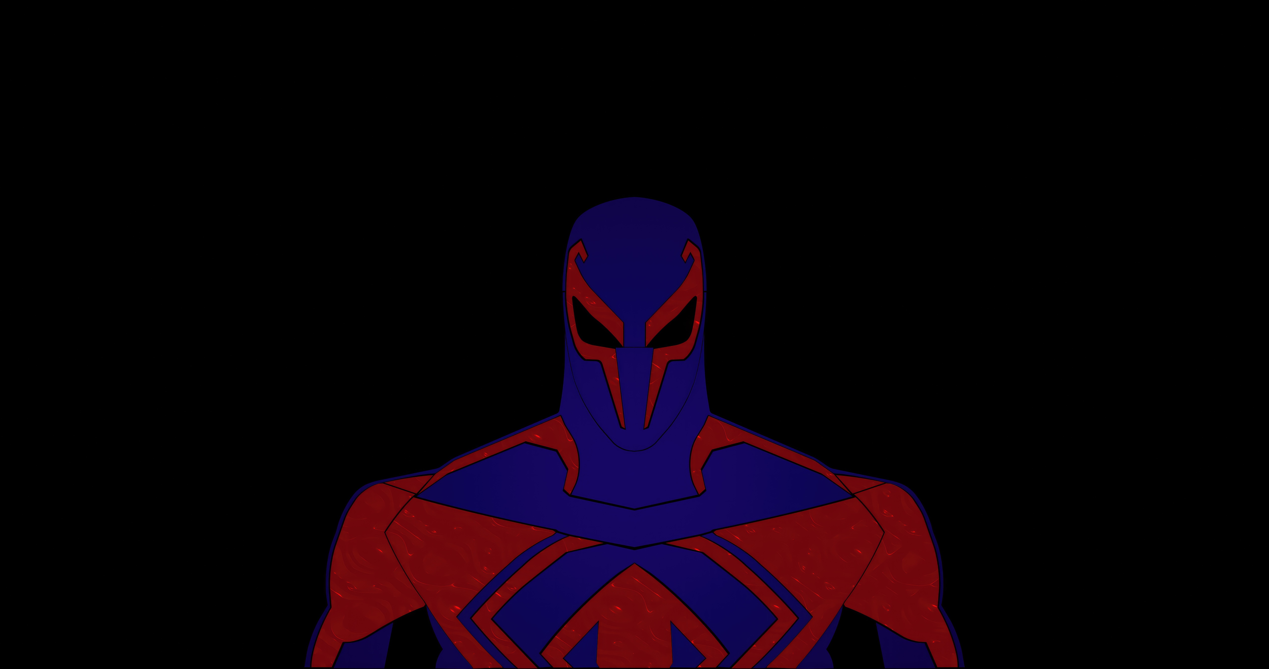 Spider-Man 2099 in a blue and red suit HD Wallpaper
