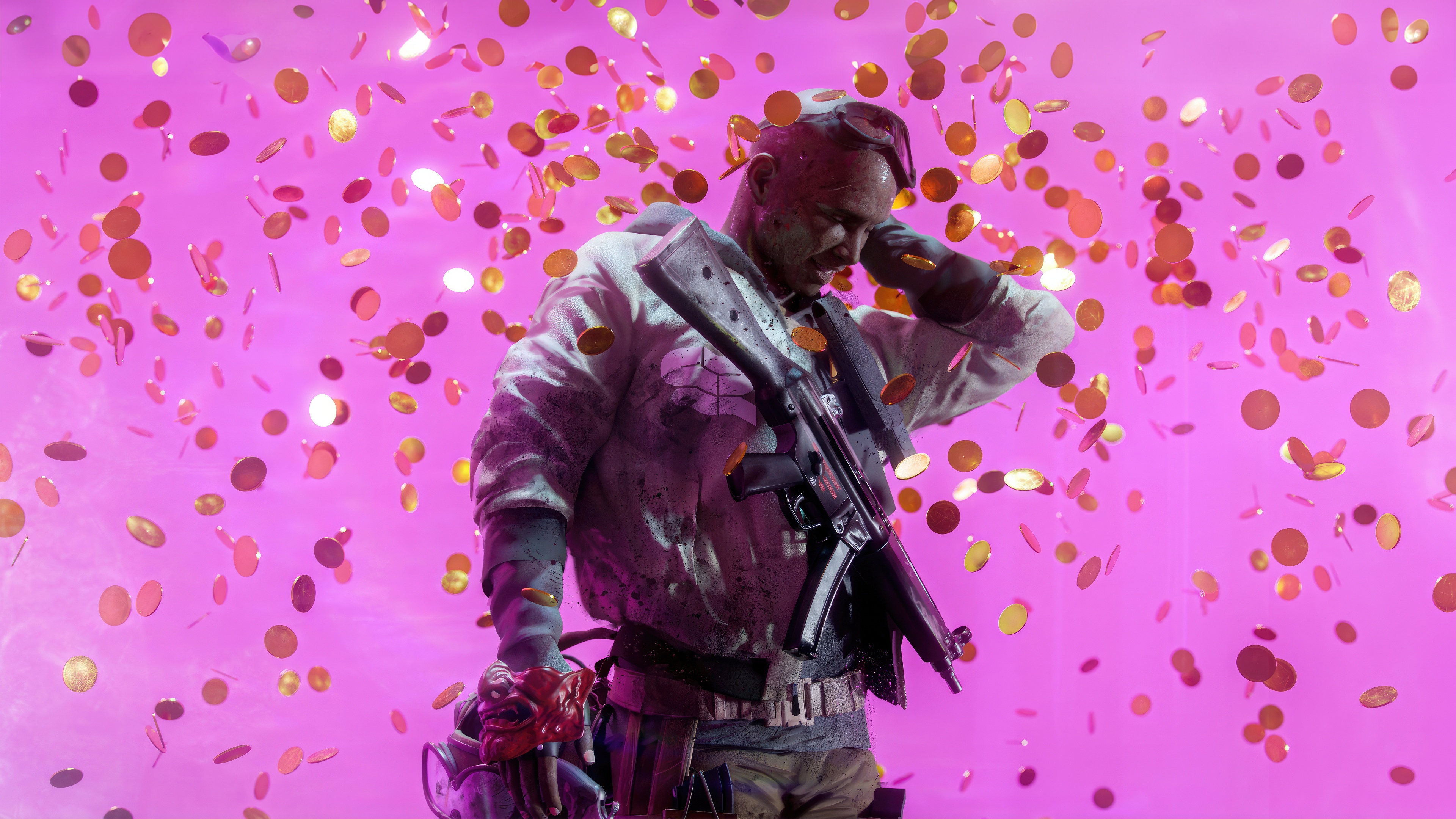 The Finals PS5 character with confetti HD Wallpaper