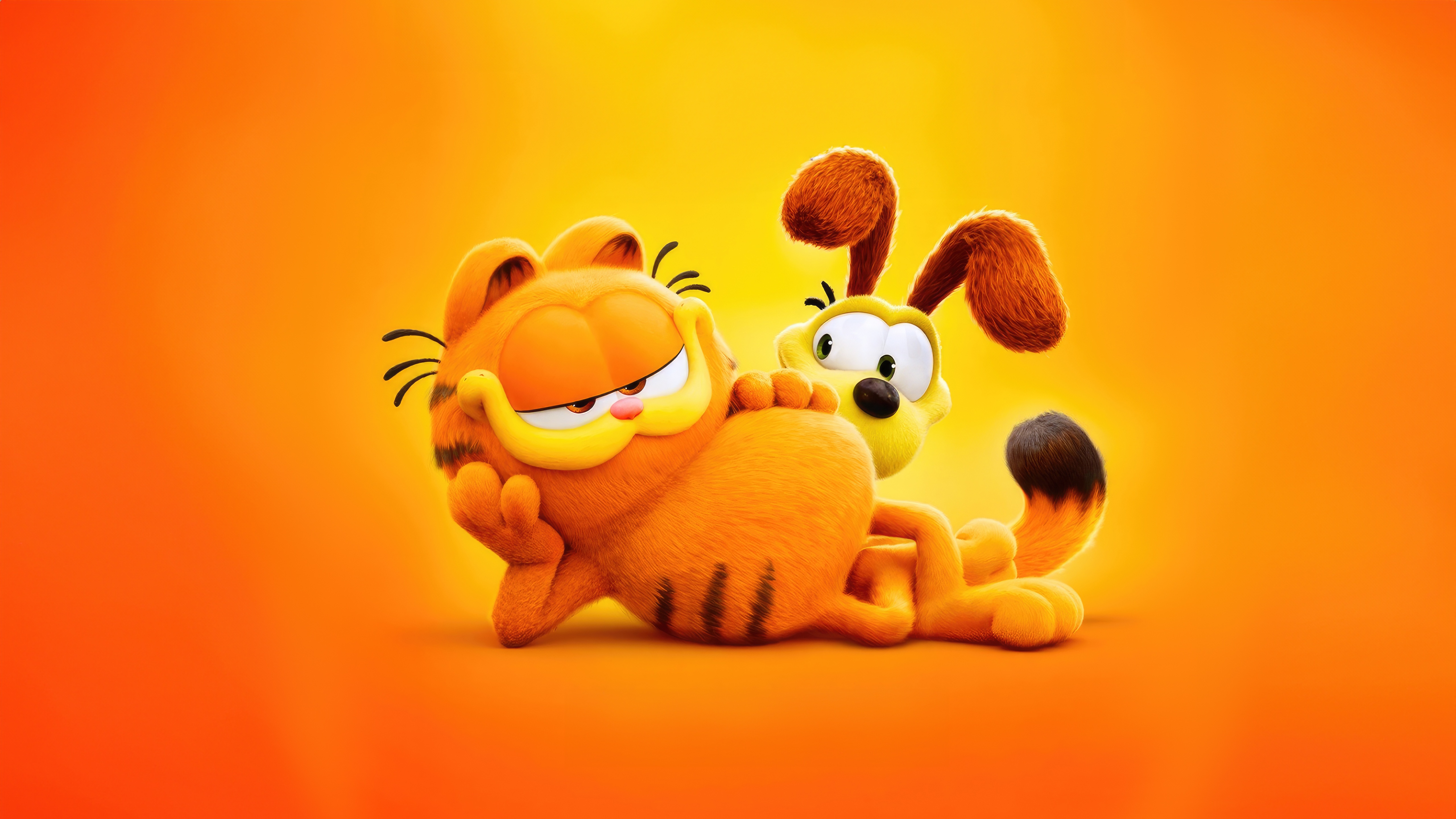 Garfield and Odie in The Garfield Movie HD Wallpaper