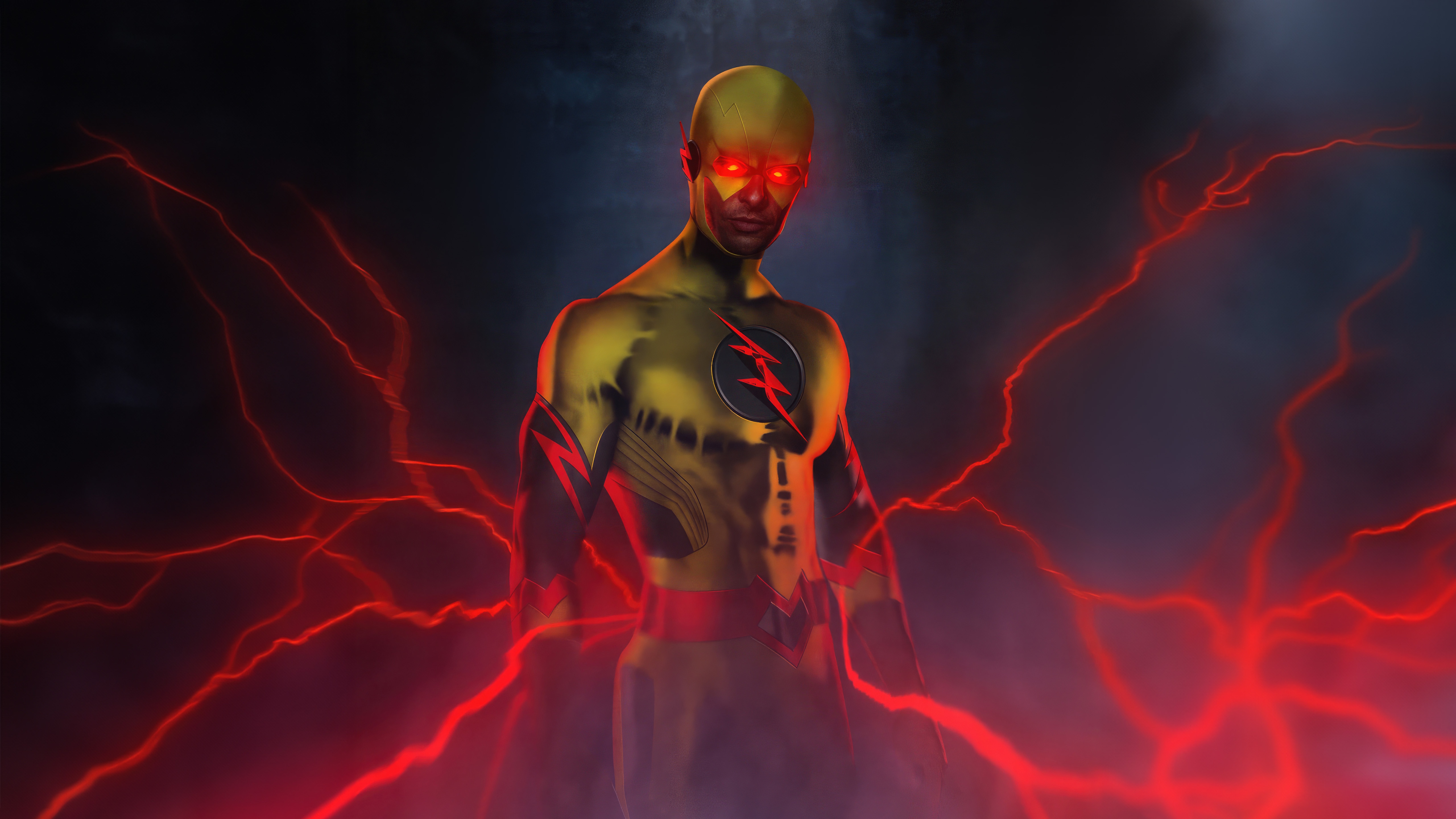Reverse Flash with red lightning HD Wallpaper