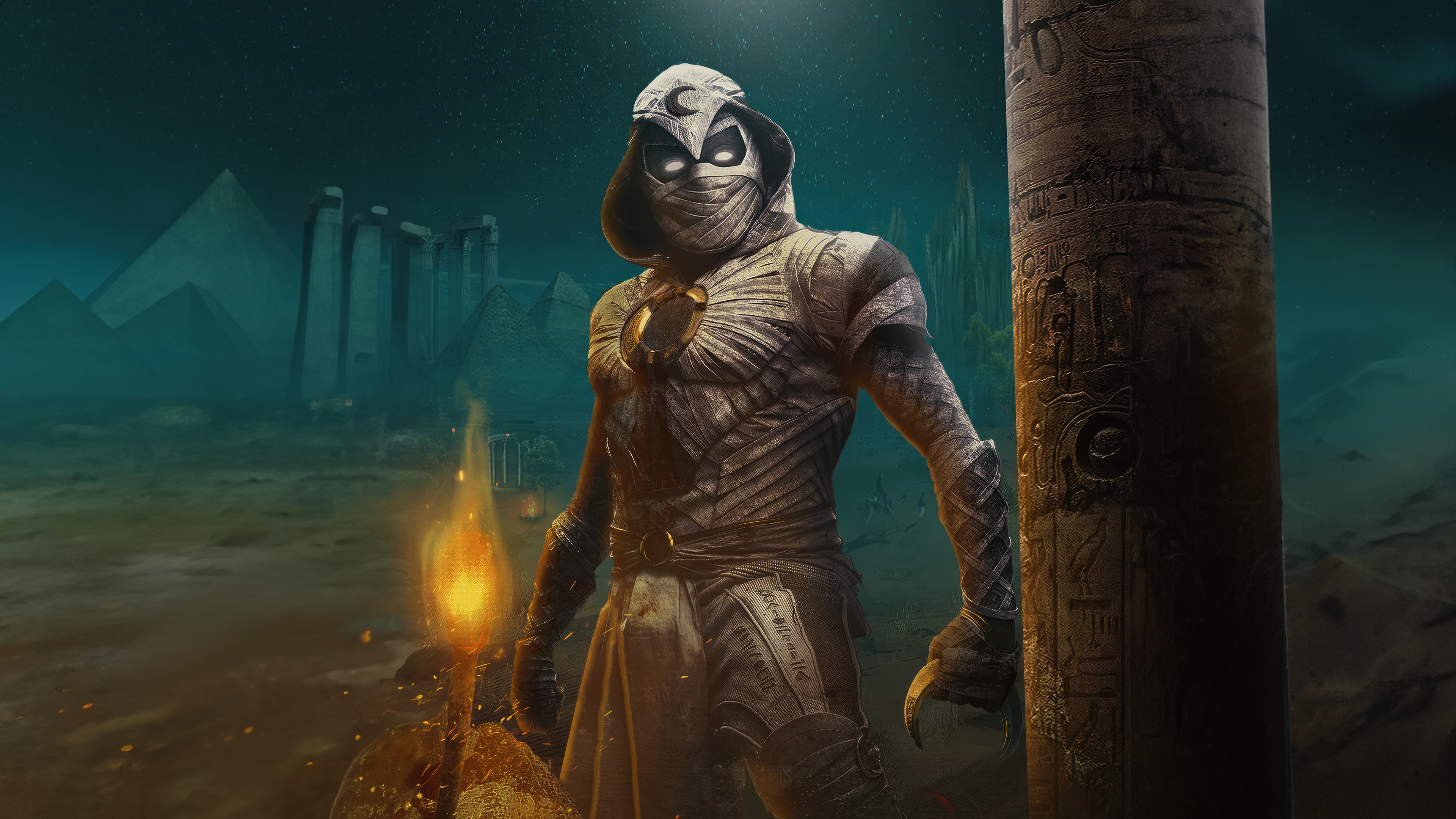 Moon Knight in Ancient Egypt HD Wallpaper
