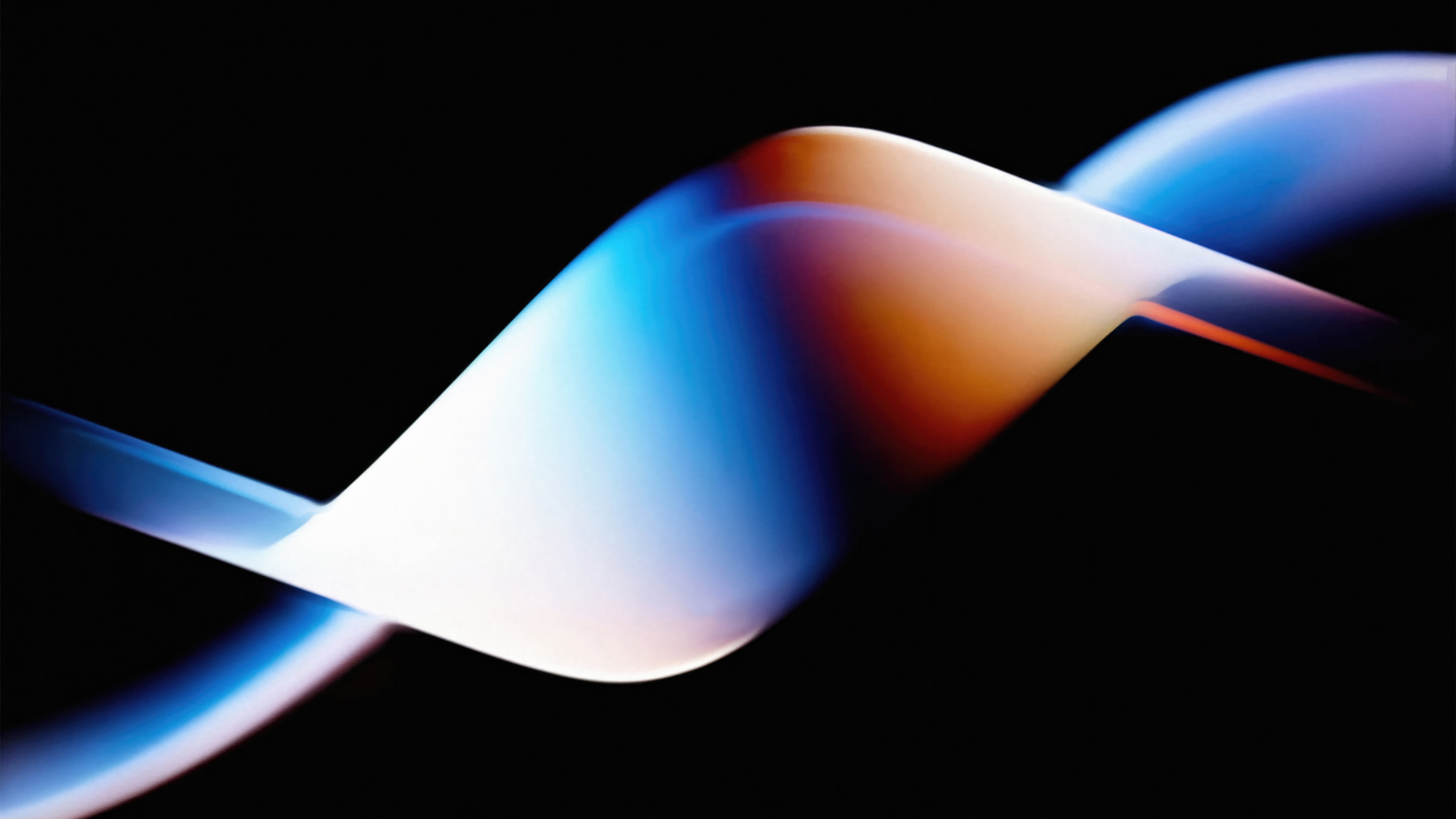 Abstract 3D Swirl of Light on Black HD Wallpaper