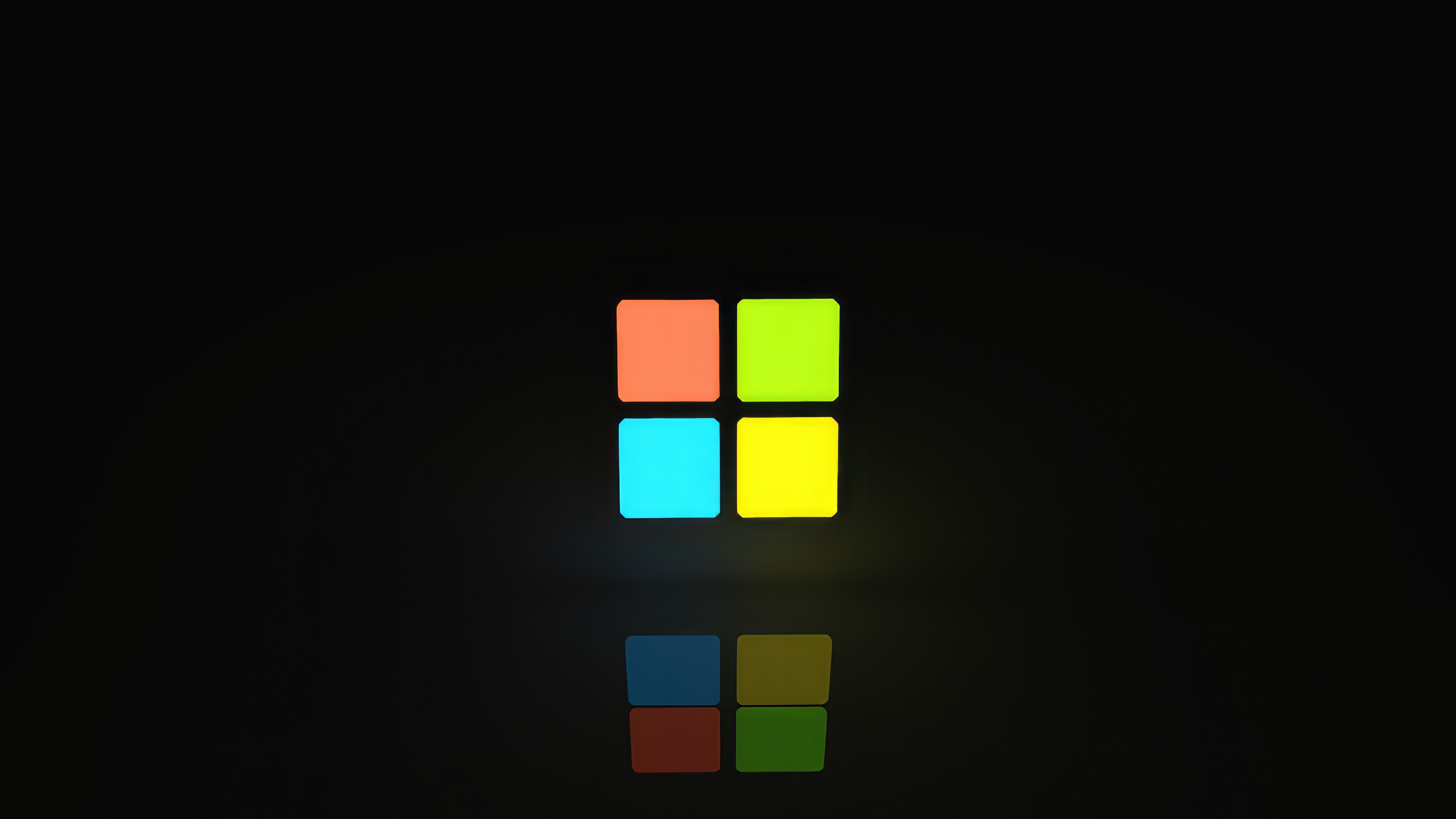 Microsoft Logo with Reflection HD Wallpaper