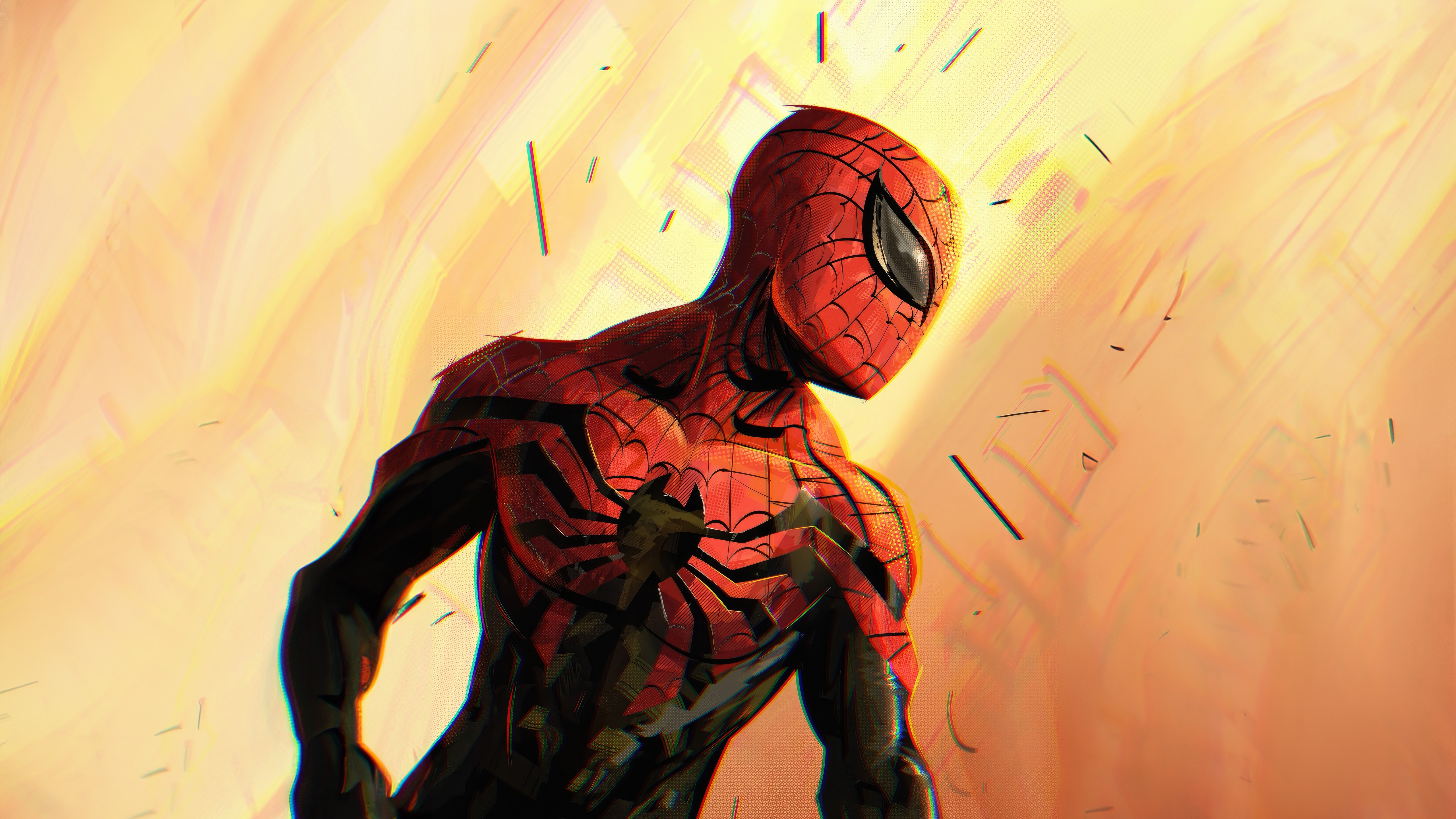 Spider-Man in a red and black suit HD Wallpaper