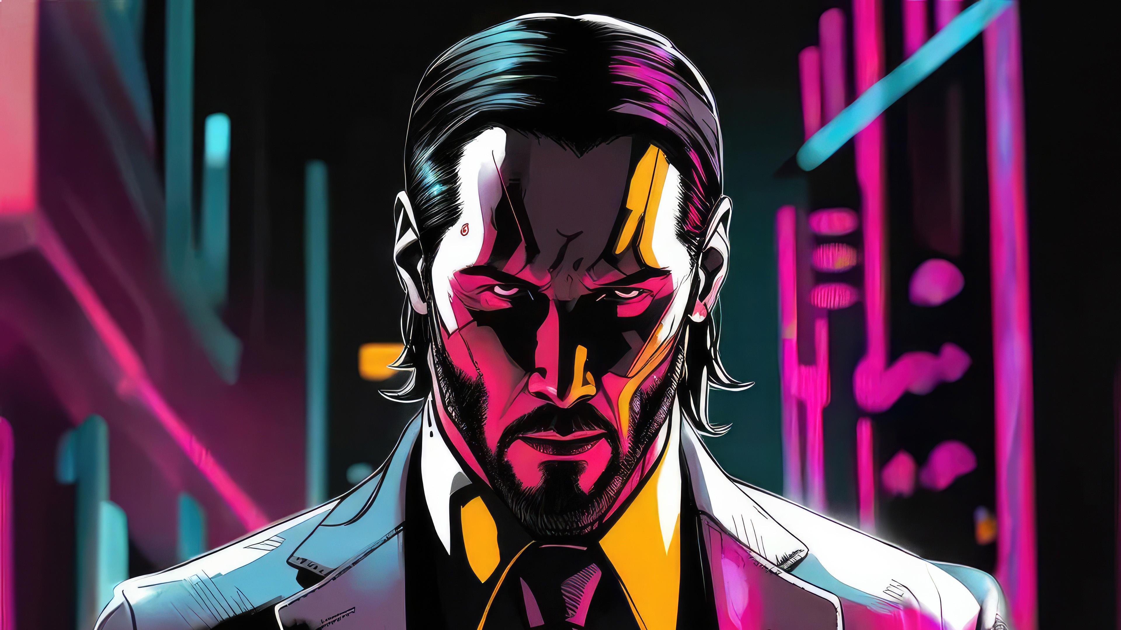 John Wick Abstract Portrait HD Wallpaper