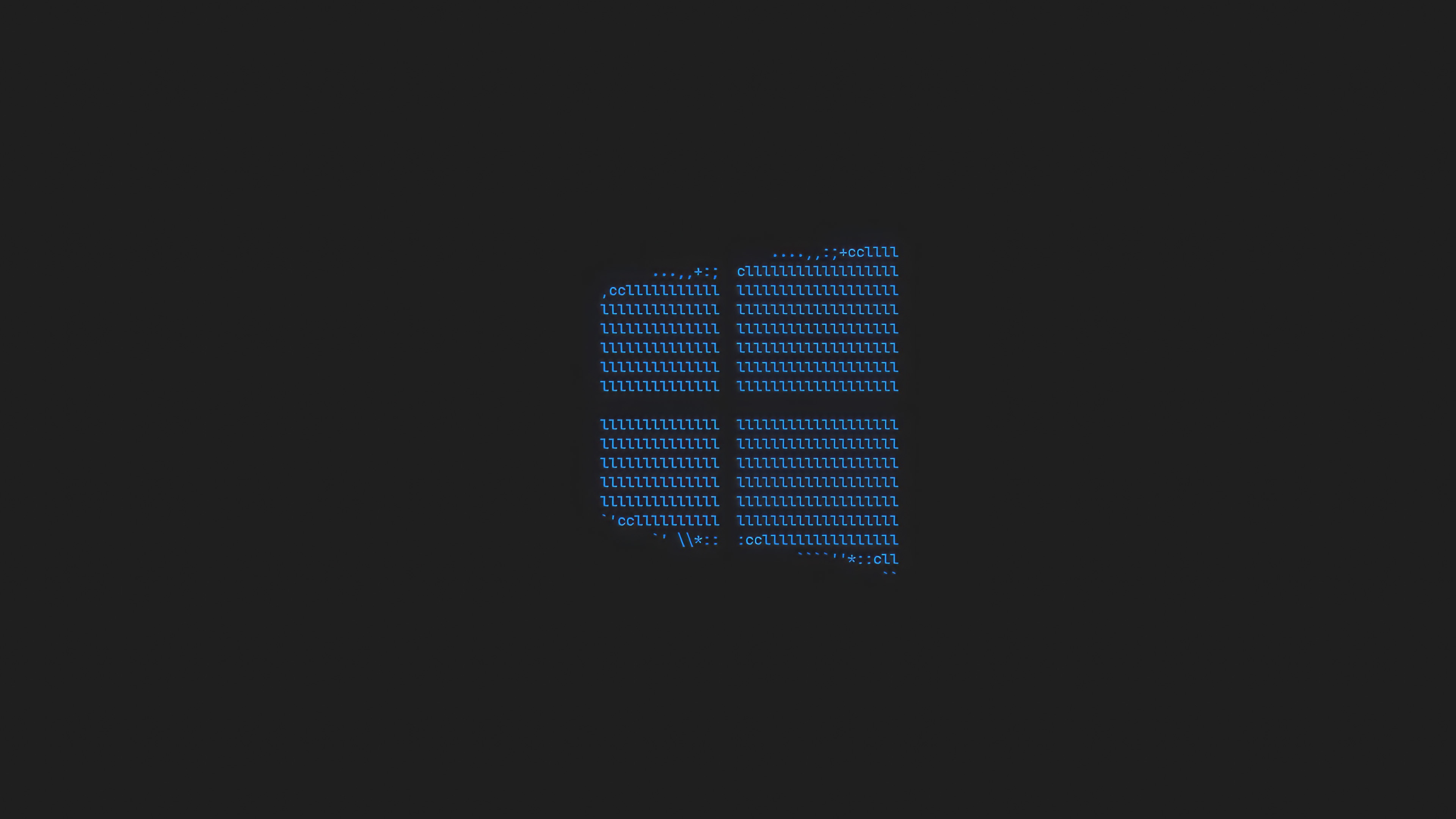 Windows 10 Logo ASCII Art HD Wallpaper