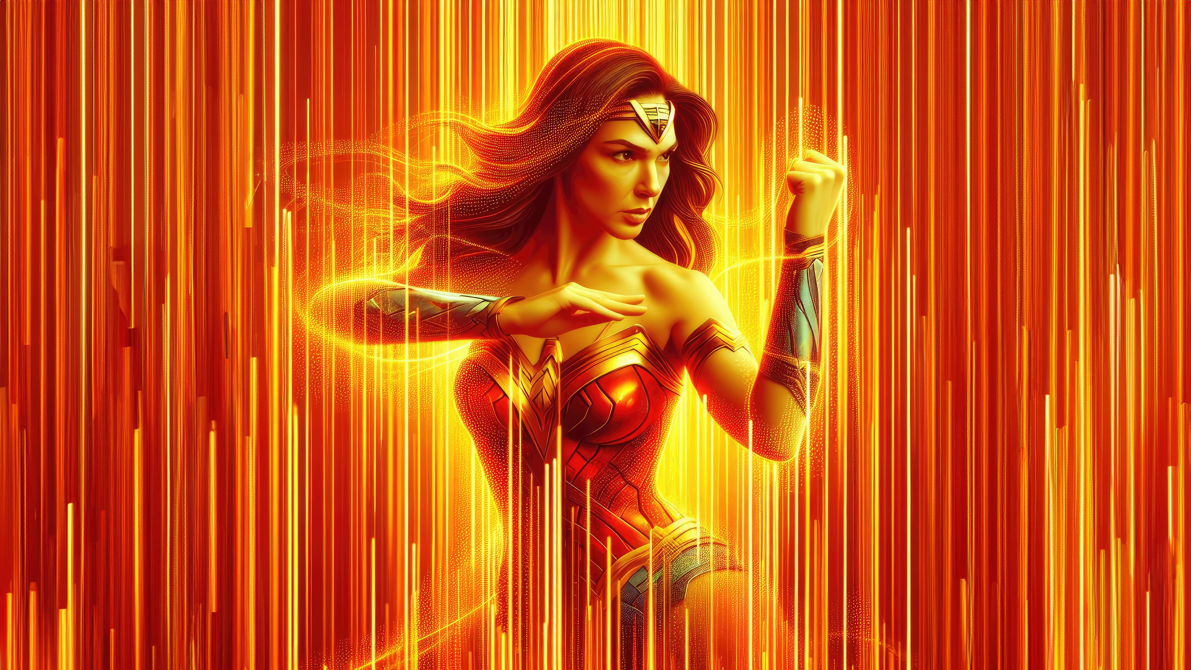 Wonder Woman in a digital world HD Wallpaper