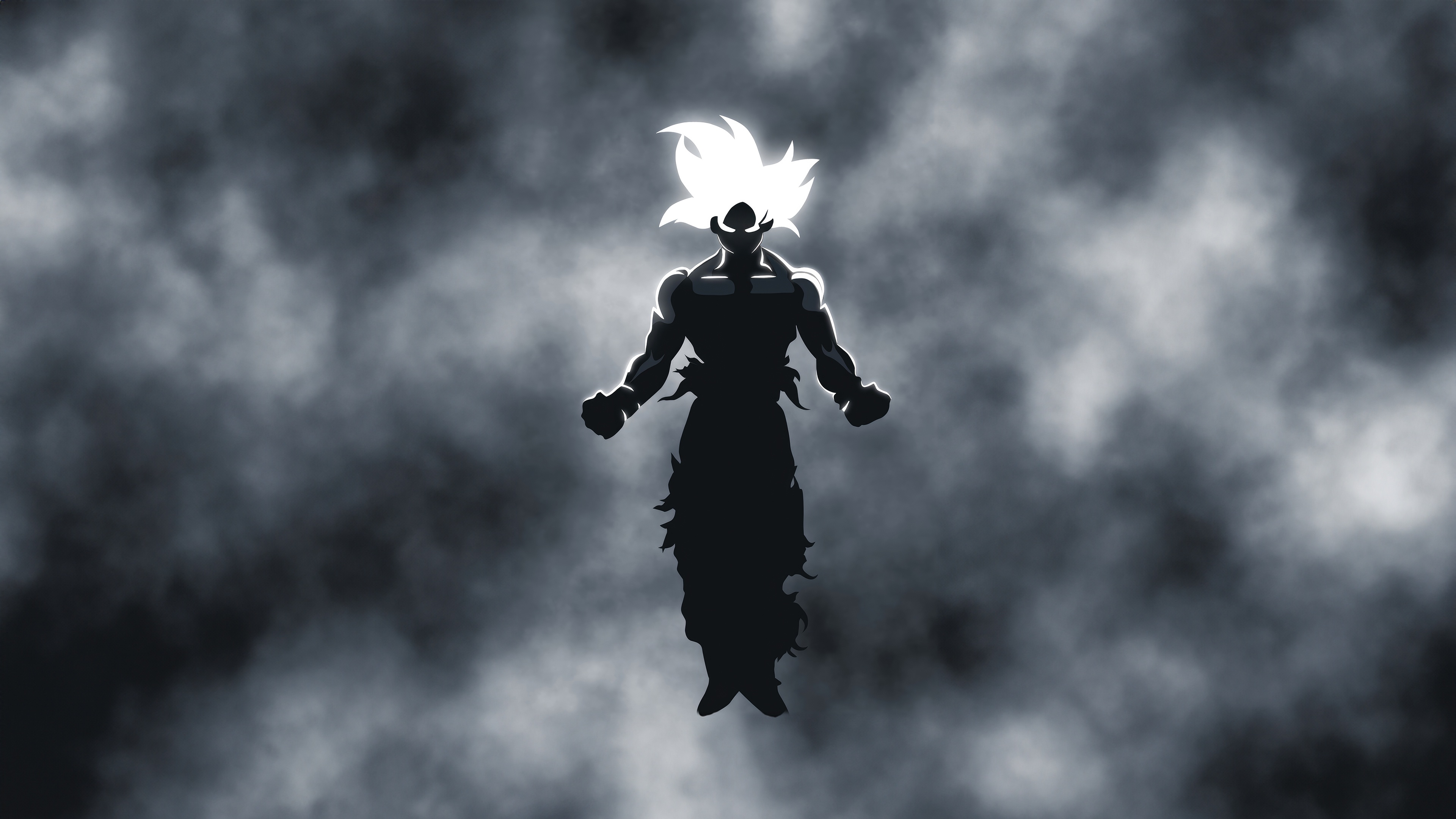 Goku in Ultra Instinct Silhouette HD Wallpaper