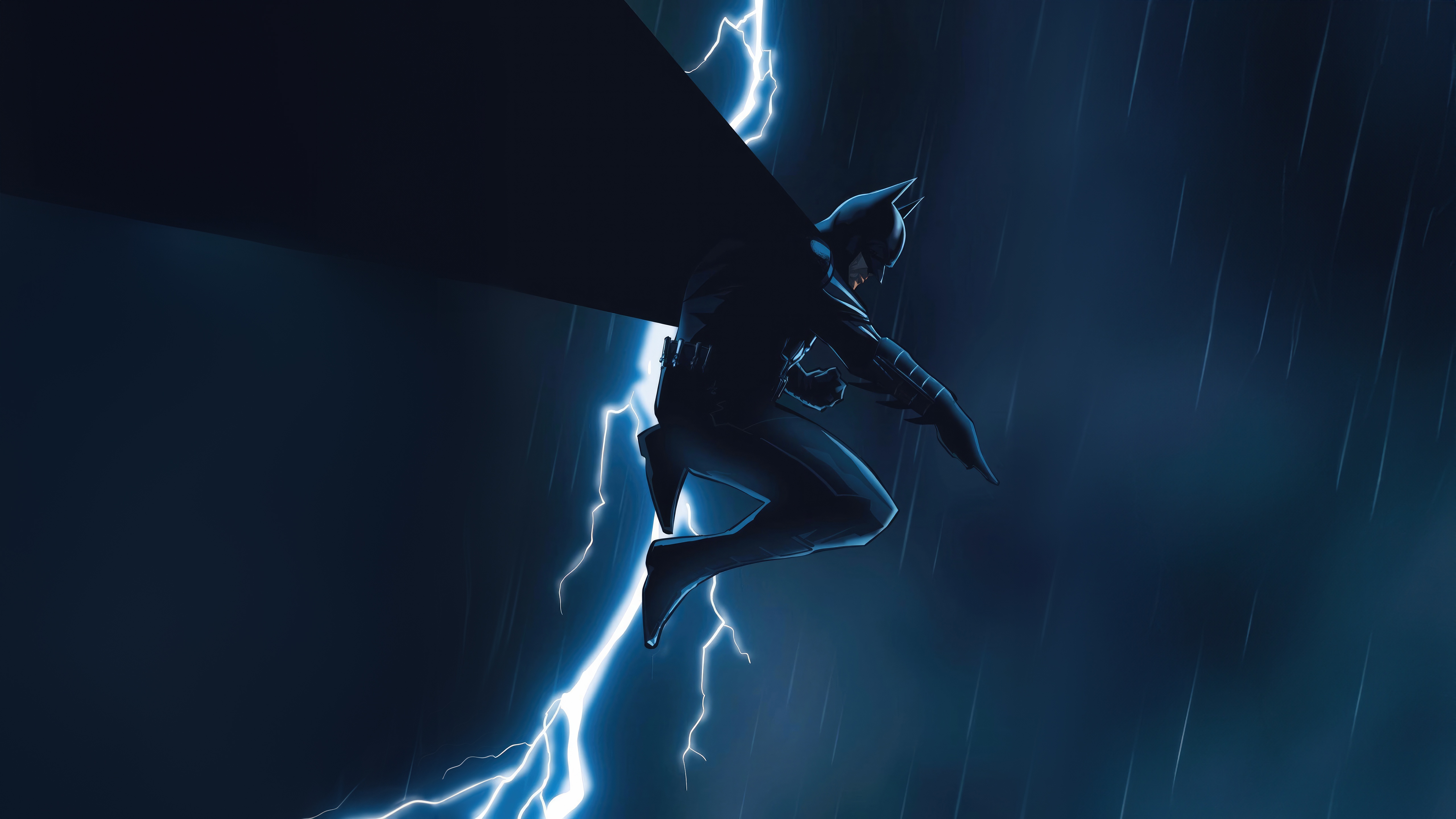 Michael Keaton Batman in Lightning Storm HD Wallpaper