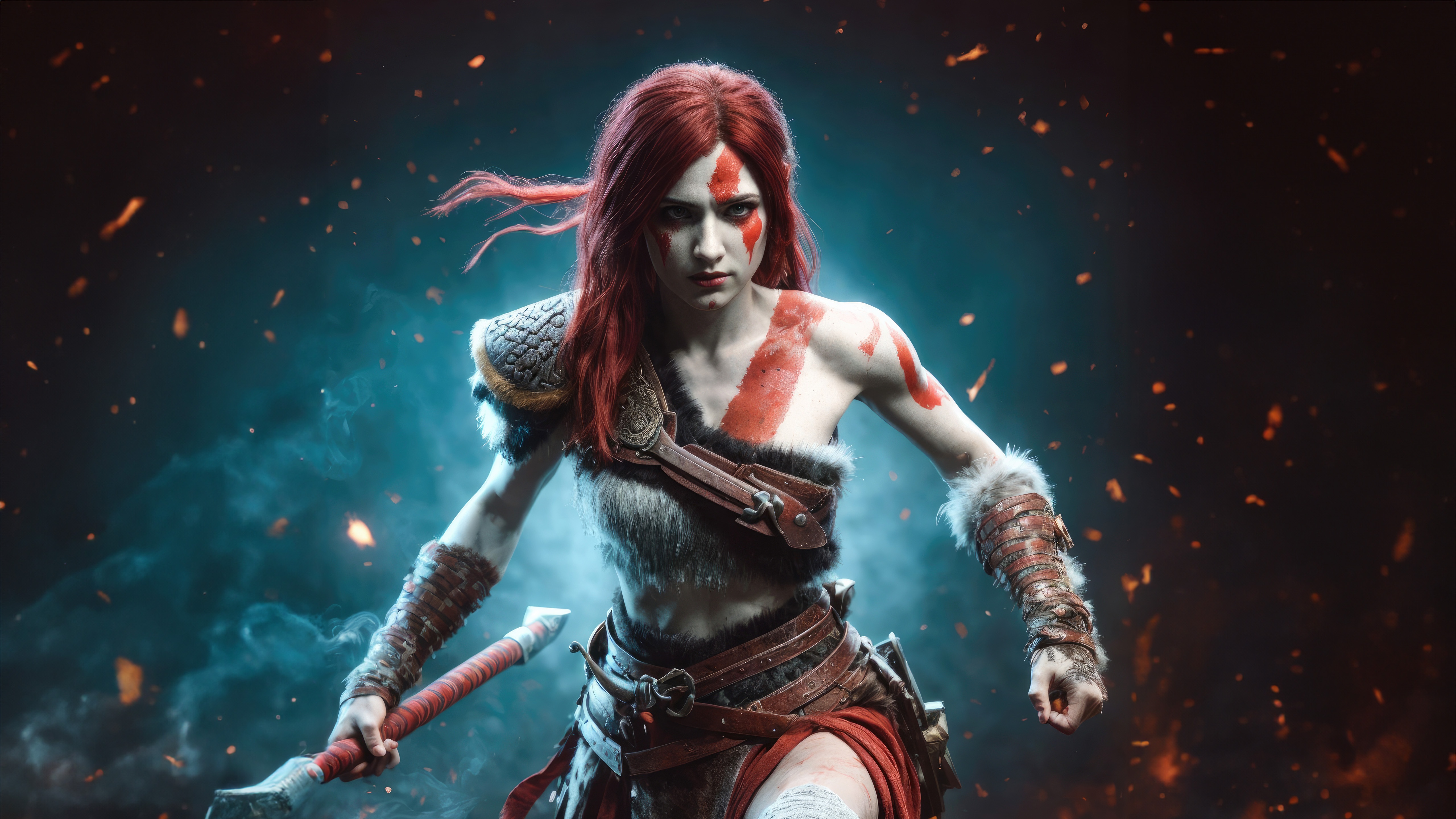 Female Kratos God Of War Concept Art HD Wallpaper