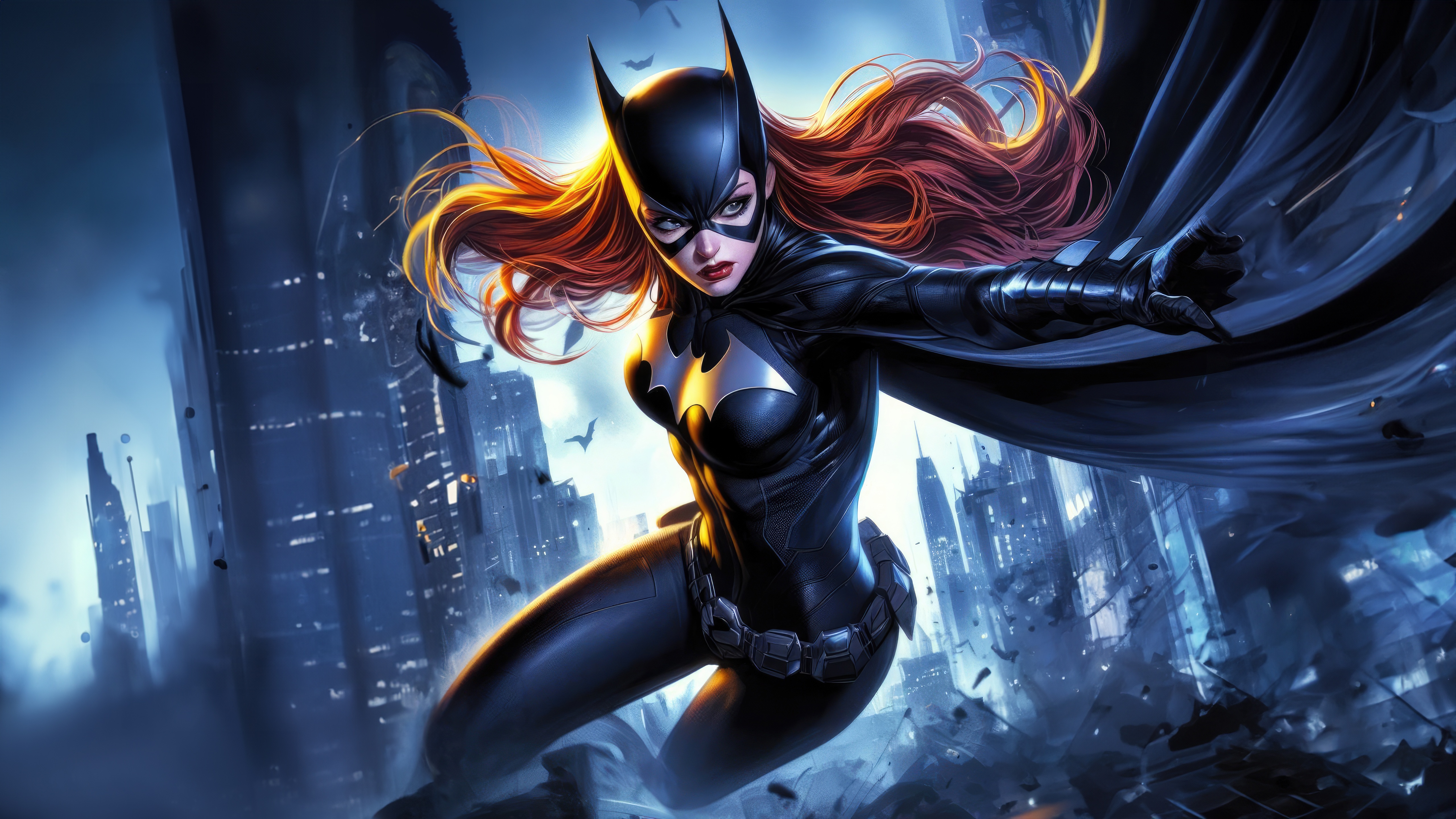 Batgirl in Gotham City HD Wallpaper