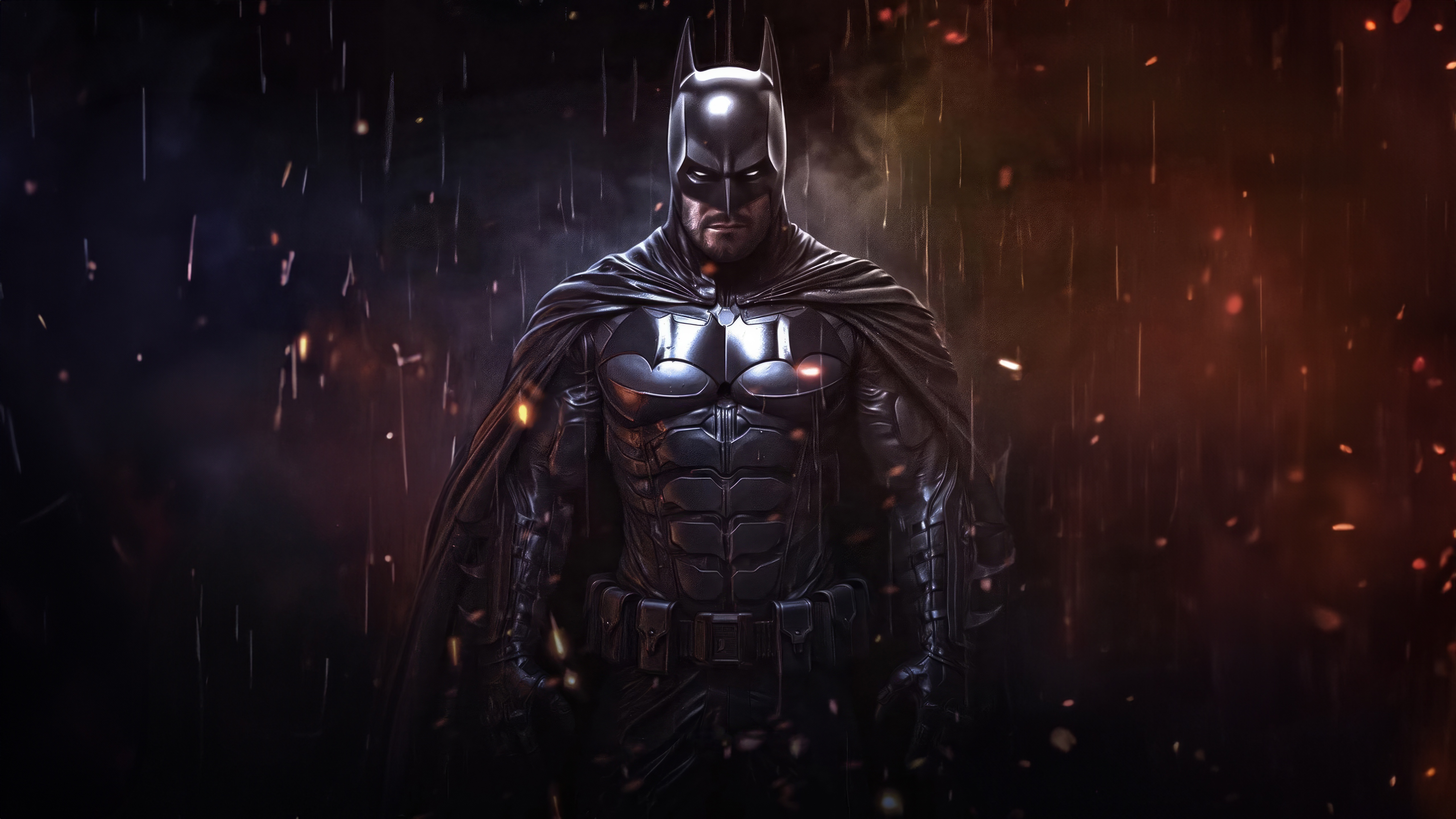 Alan Ritchson as Batman in the Rain HD Wallpaper