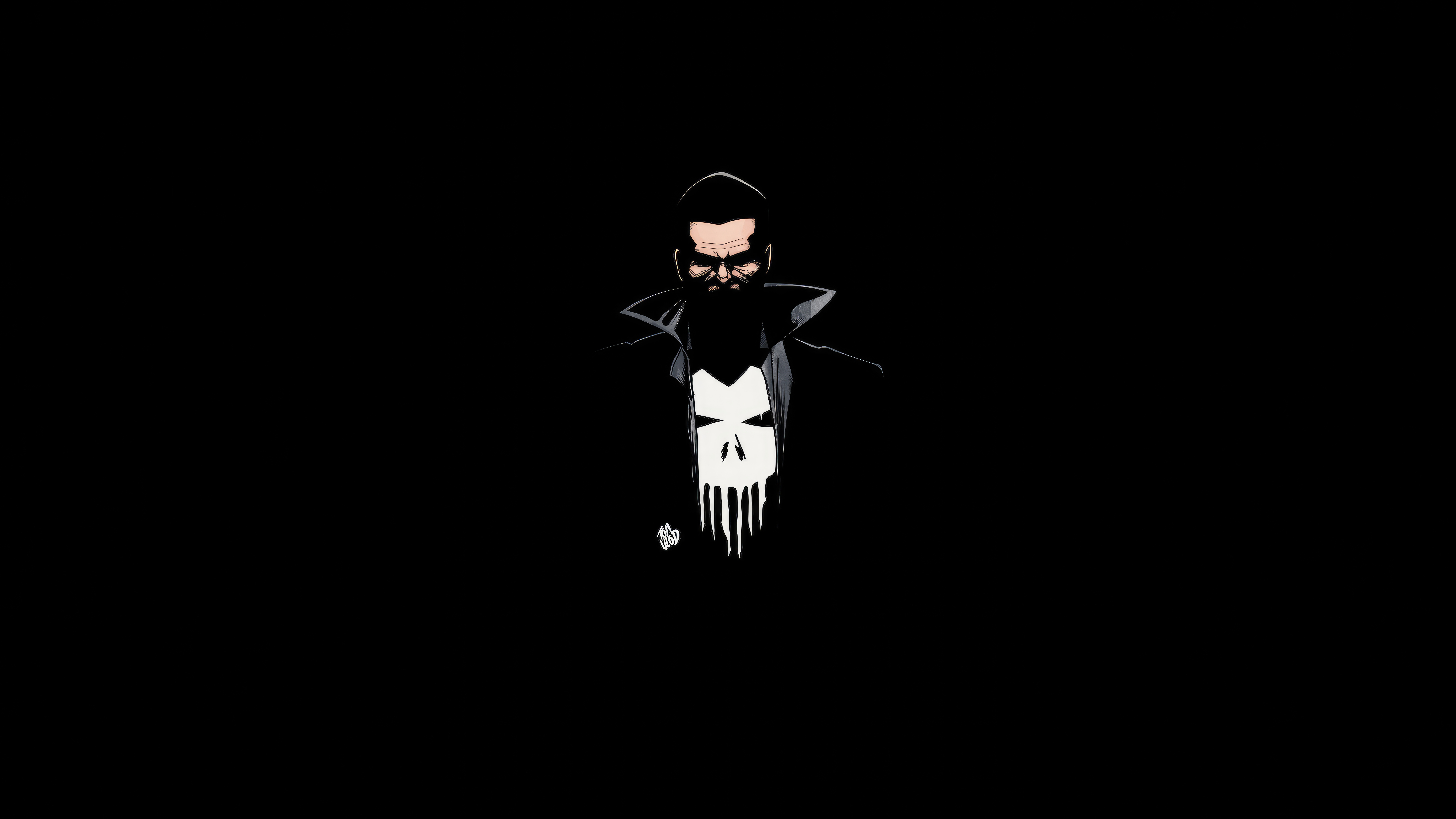 The Punisher Skull Logo HD Wallpaper