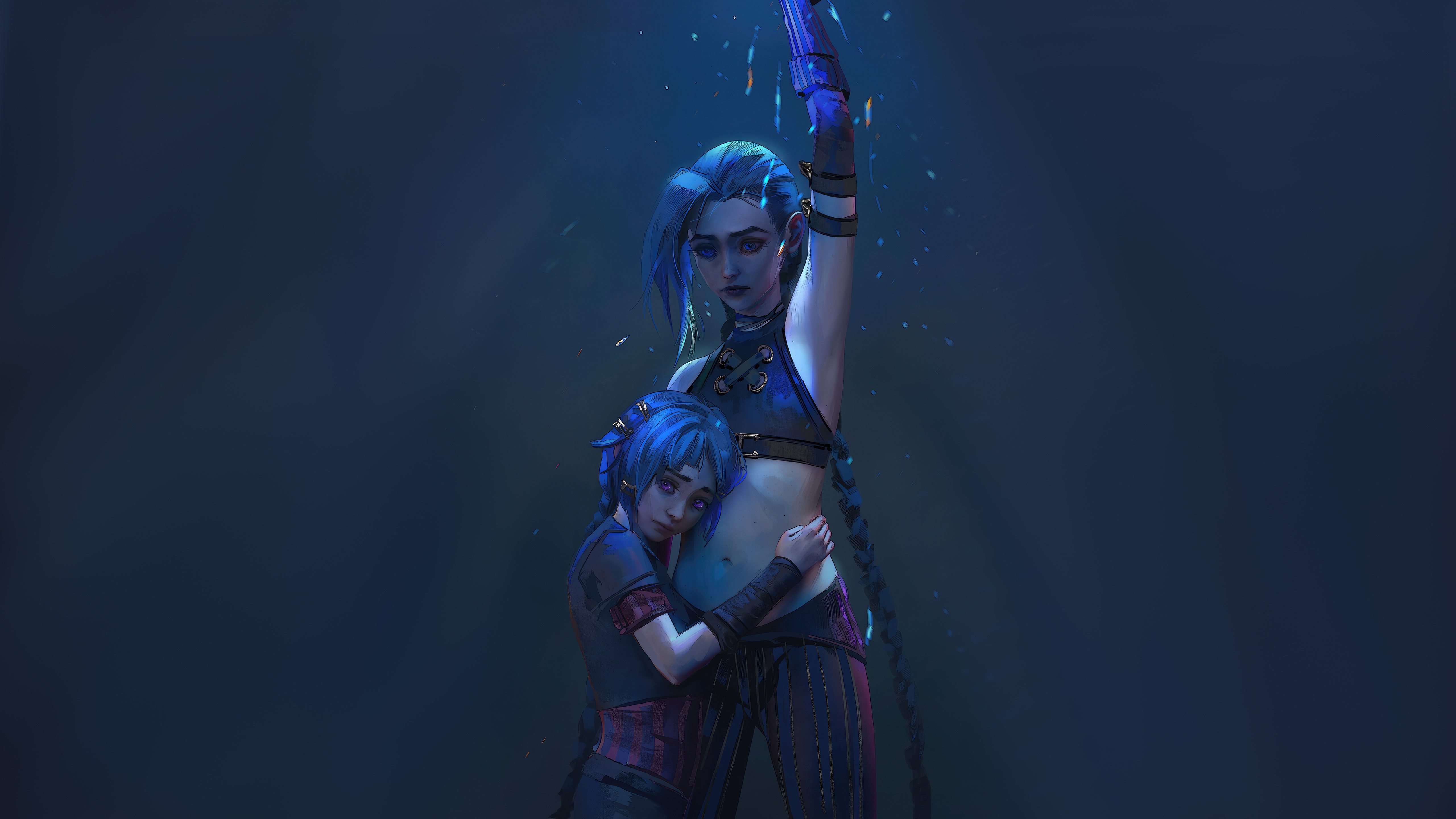 Jinx and Powder from League of Legends HD Wallpaper
