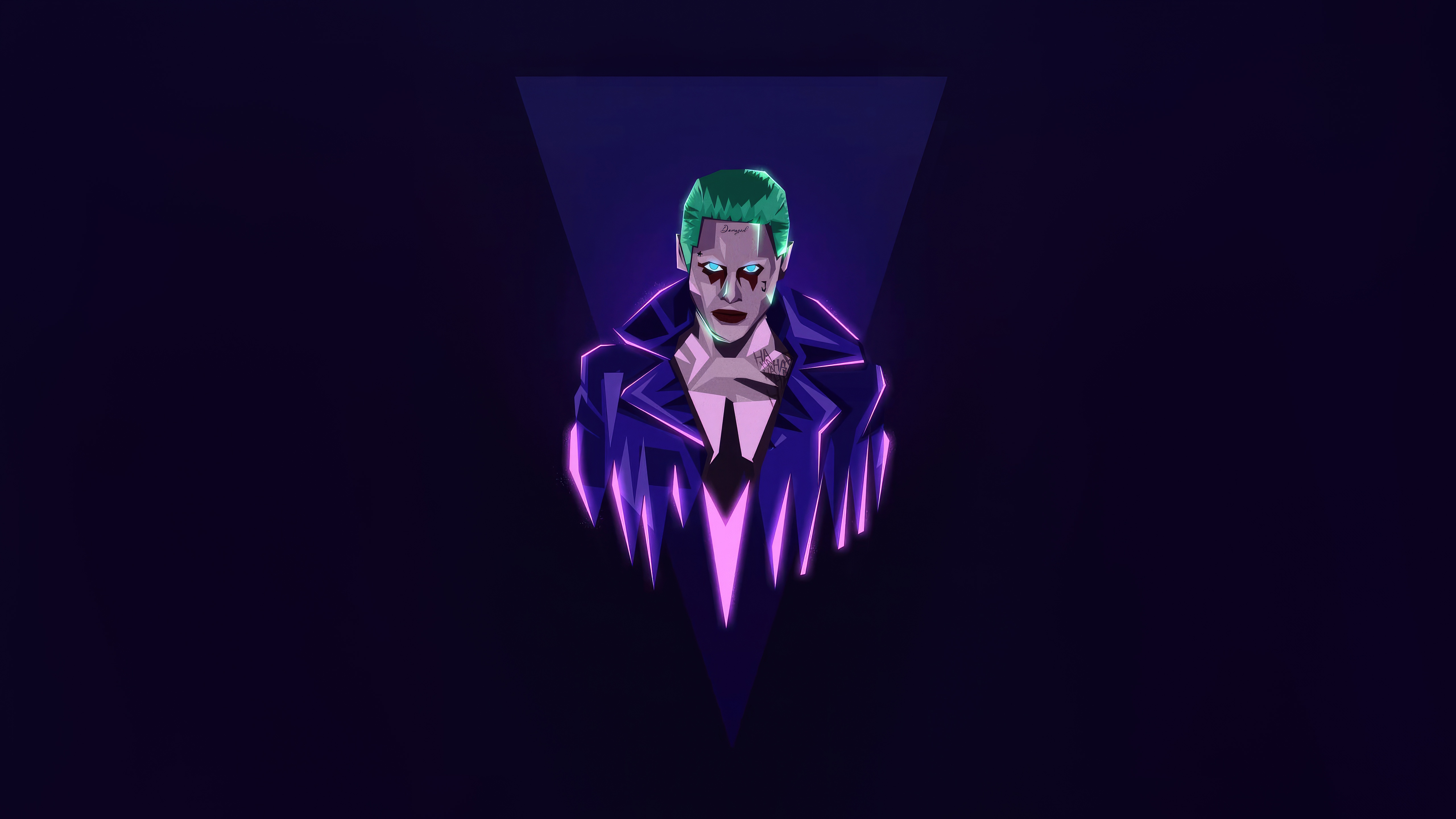 Jared Leto as Joker in a stylized portrait HD Wallpaper