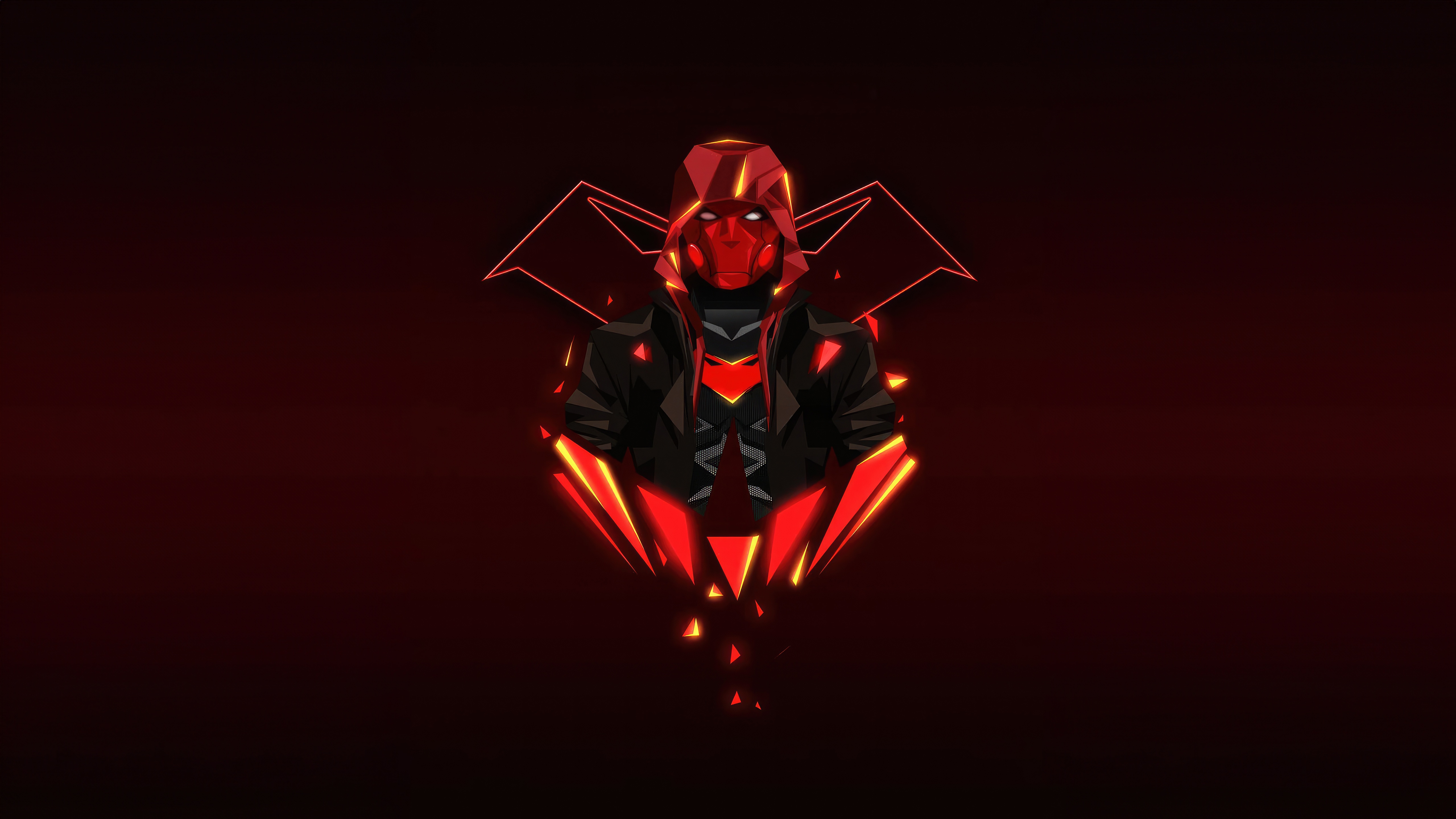 Red Hood with Bat Symbol HD Wallpaper