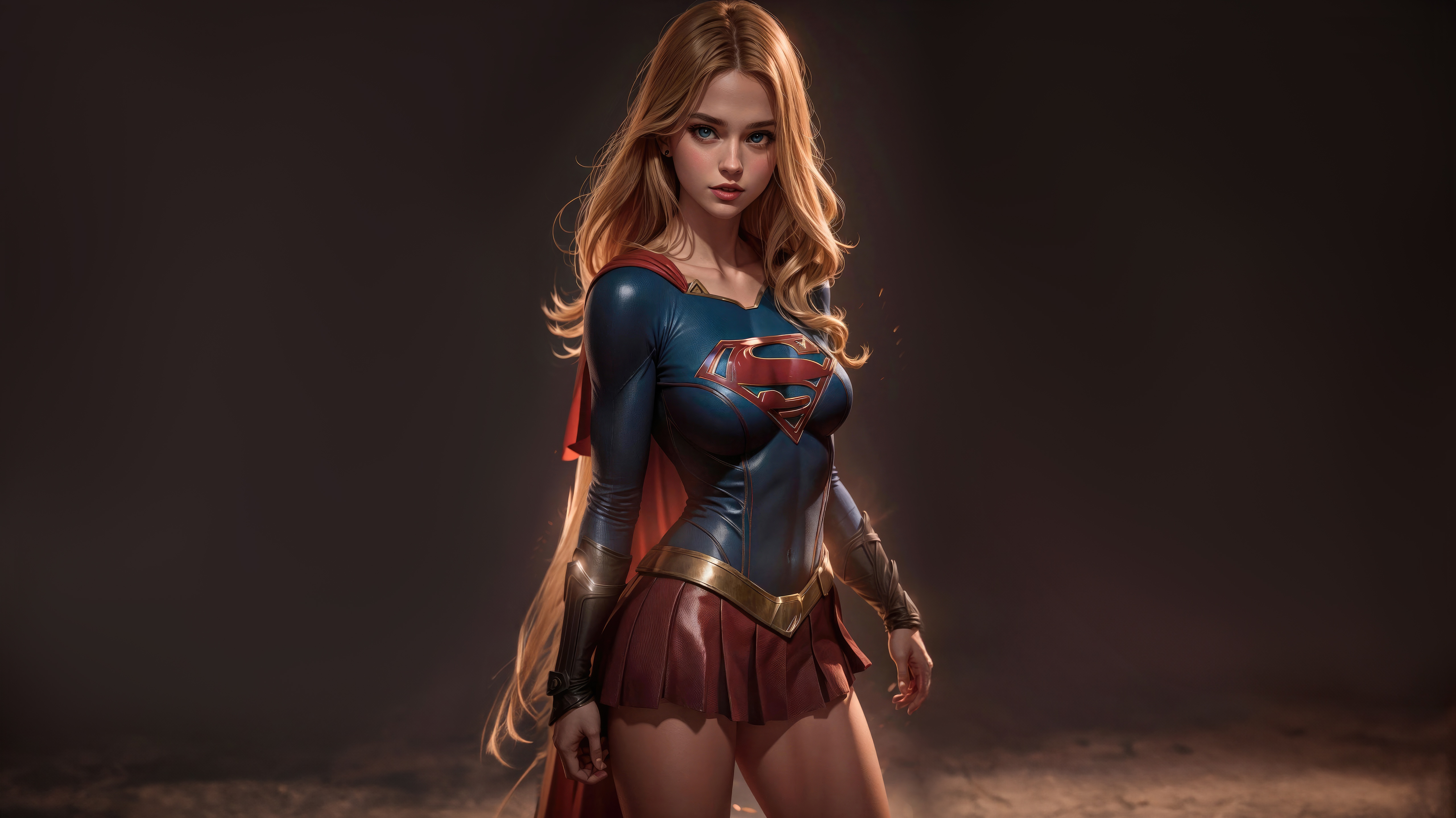 Supergirl in a heroic pose HD Wallpaper