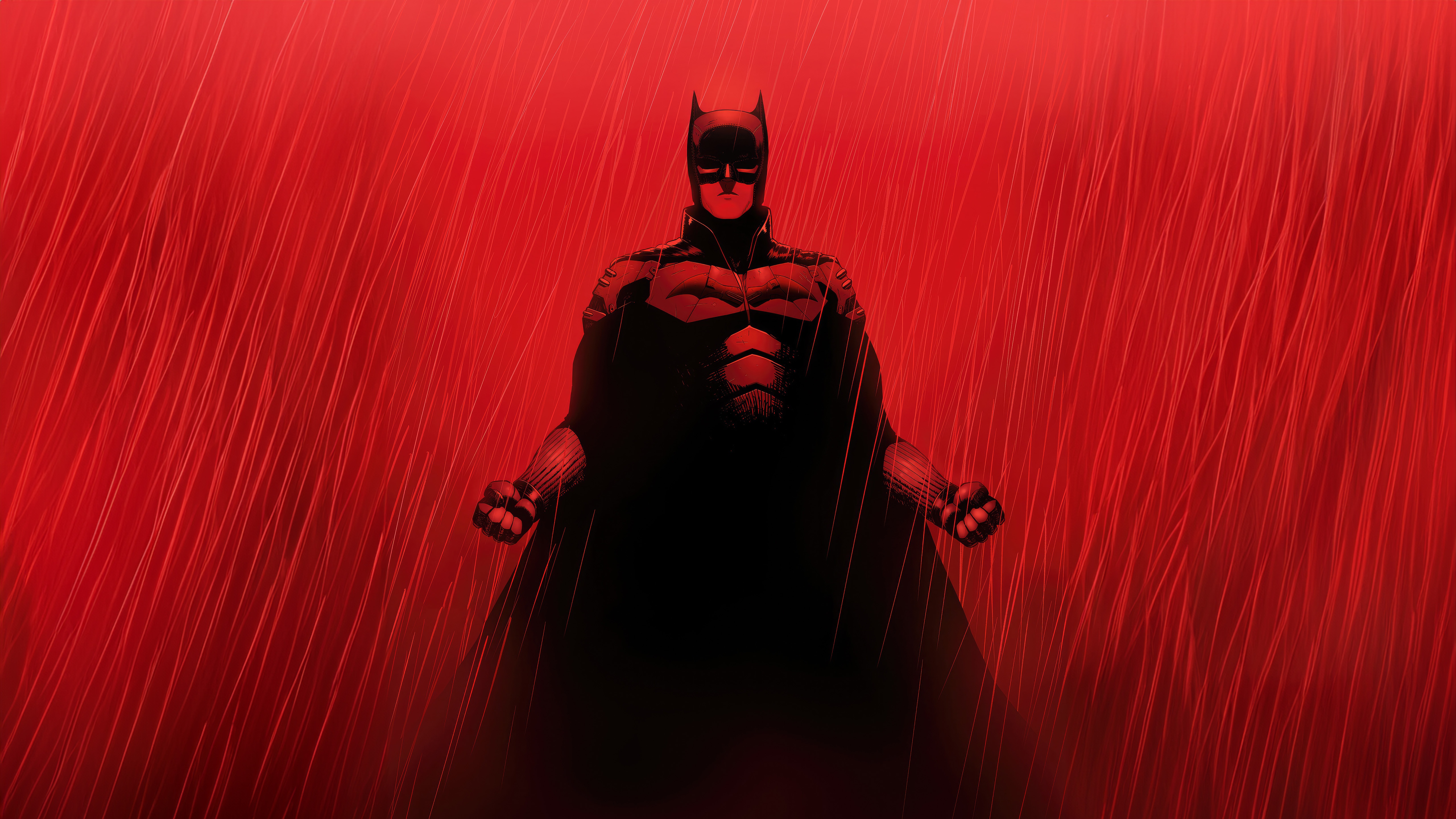 The Batman in the Rain HD Wallpaper