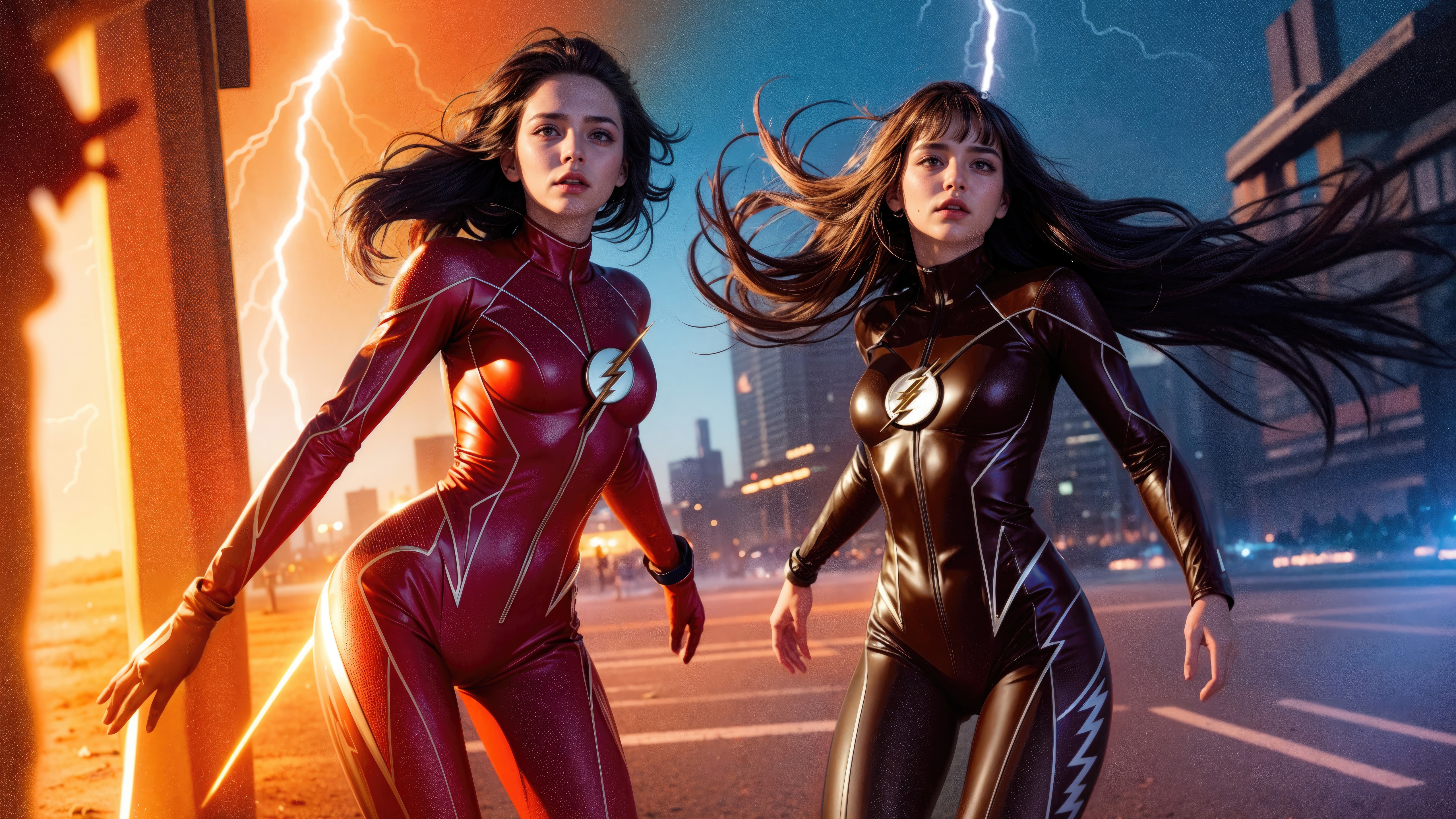 The Flash Girls Multiverse HD Wallpaper