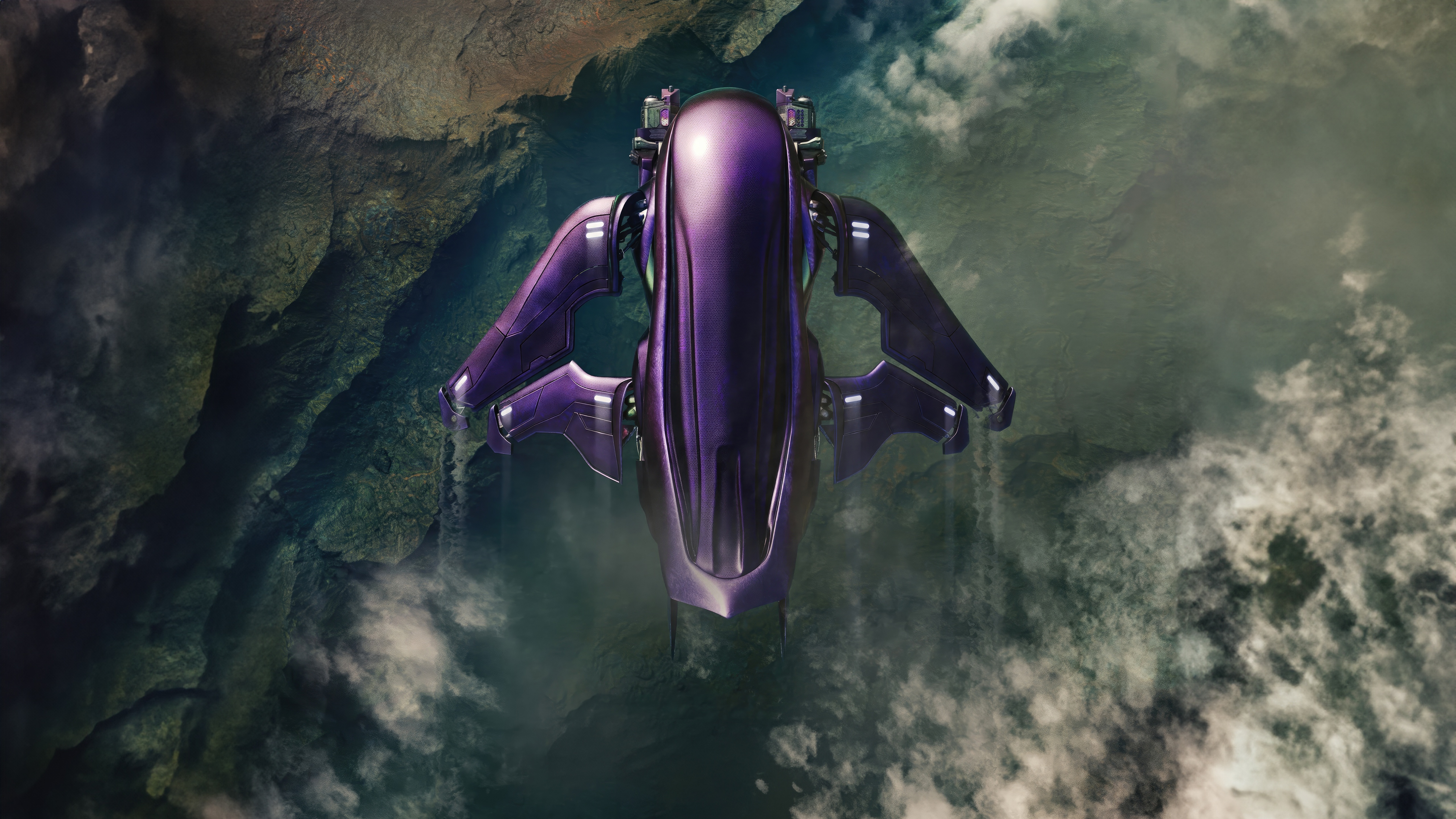 Halo Season 2 Covenant ship flying over planet HD Wallpaper