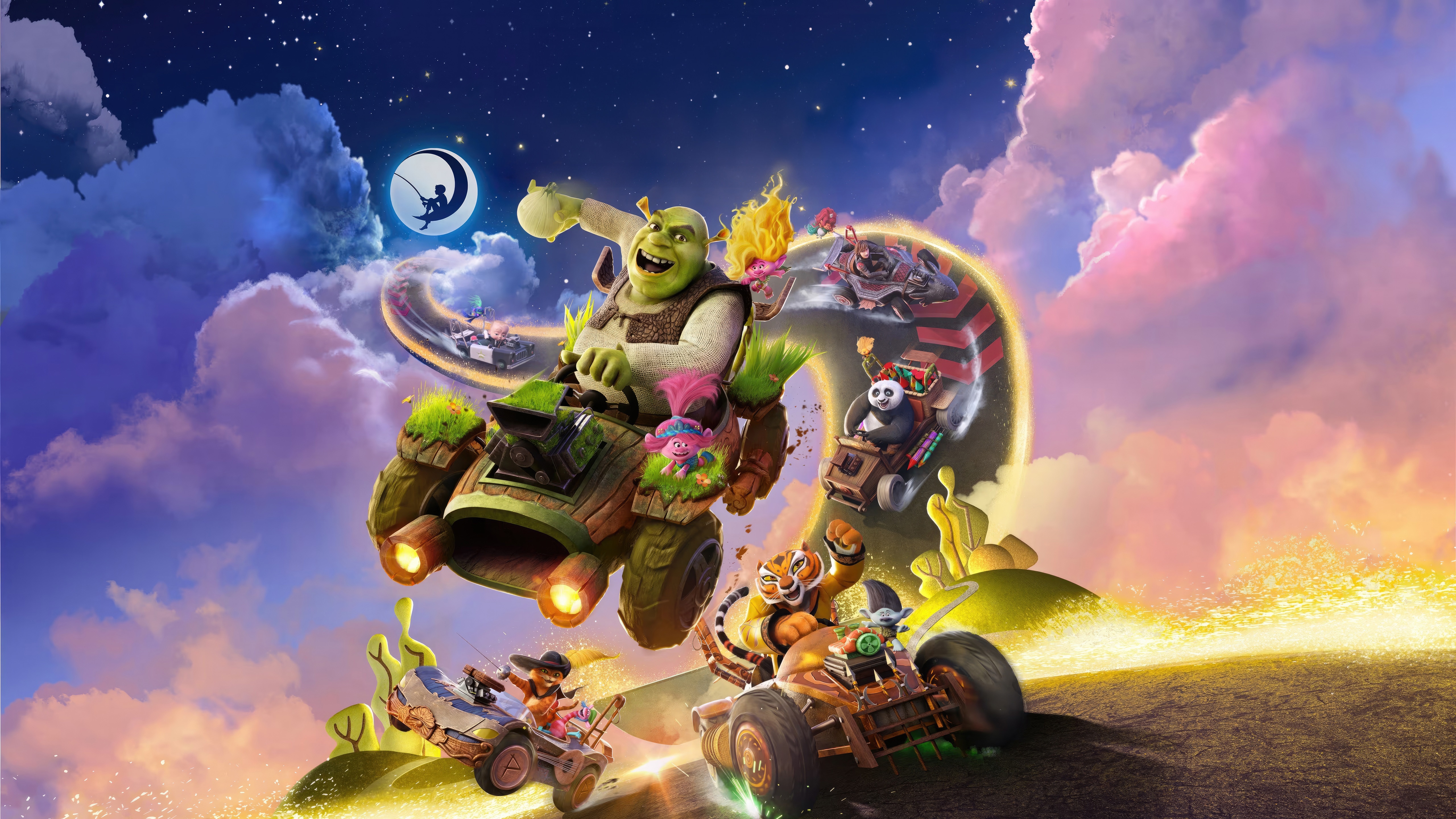 Dreamworks All Star Kart Racing HD Wallpaper