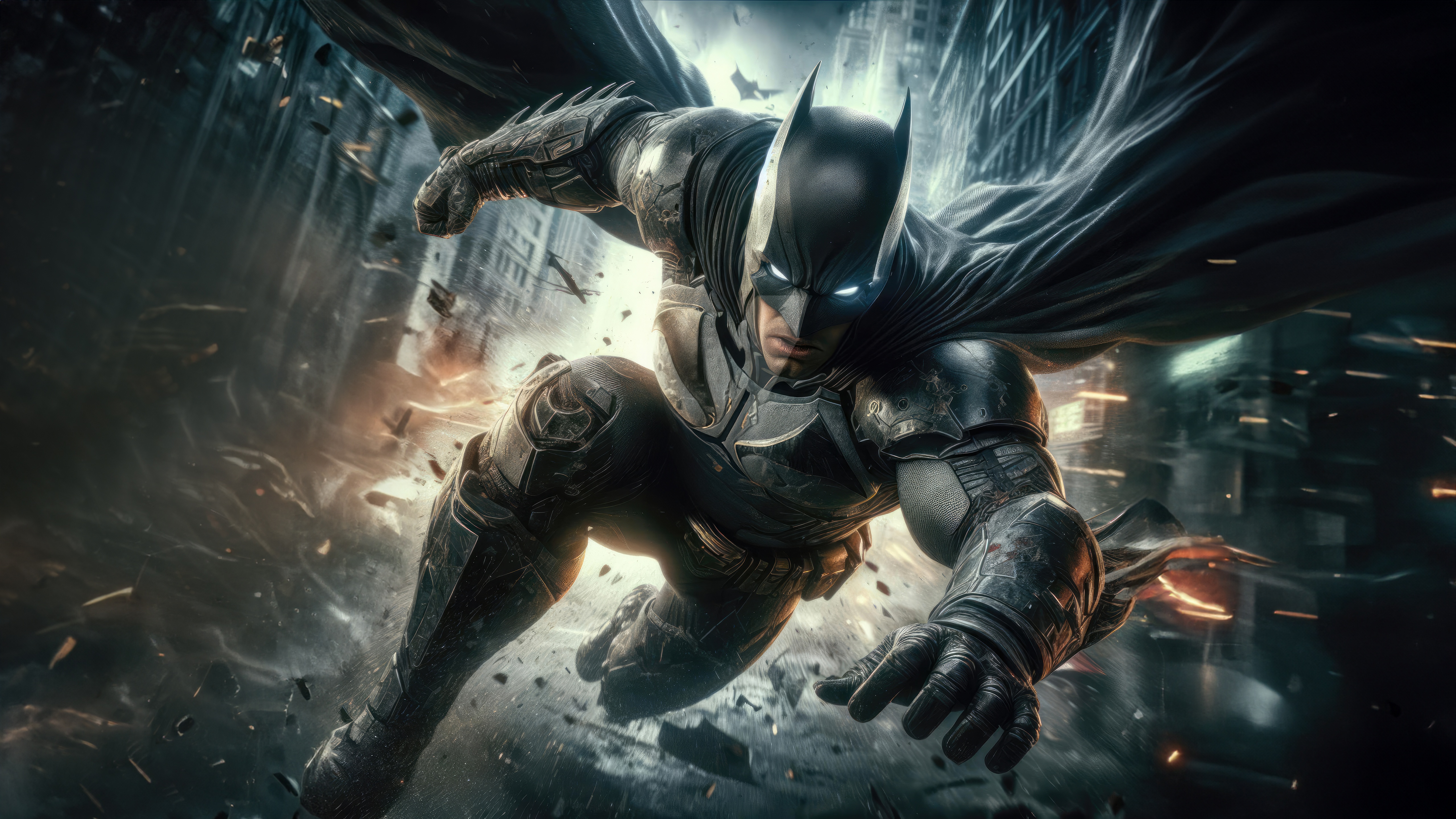 Batman in a Dark City HD Wallpaper