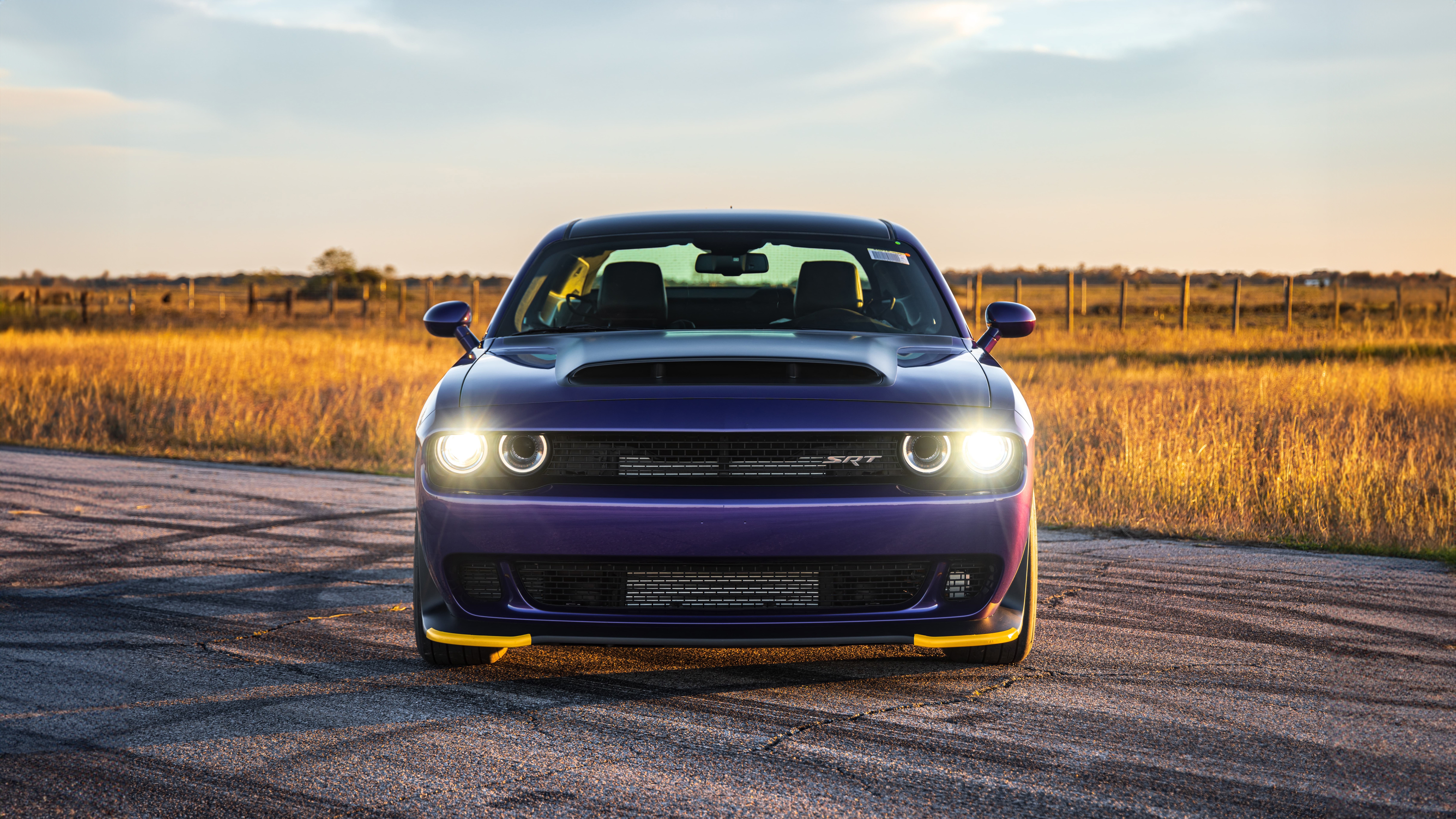 Purple Dodge Challenger SRT Demon Twin Turbo HD Wallpaper