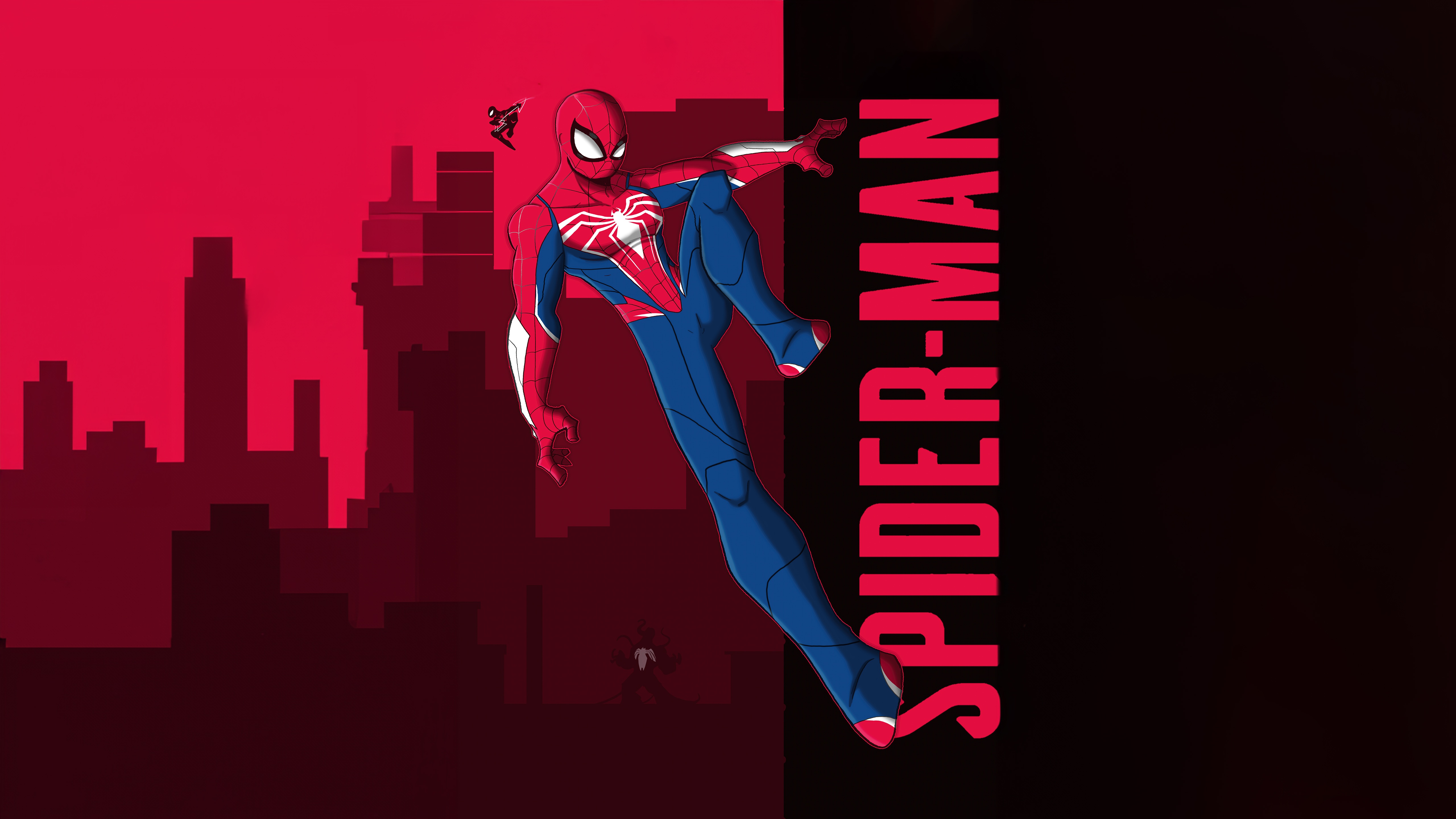 Spider-Man in a Cityscape HD Wallpaper