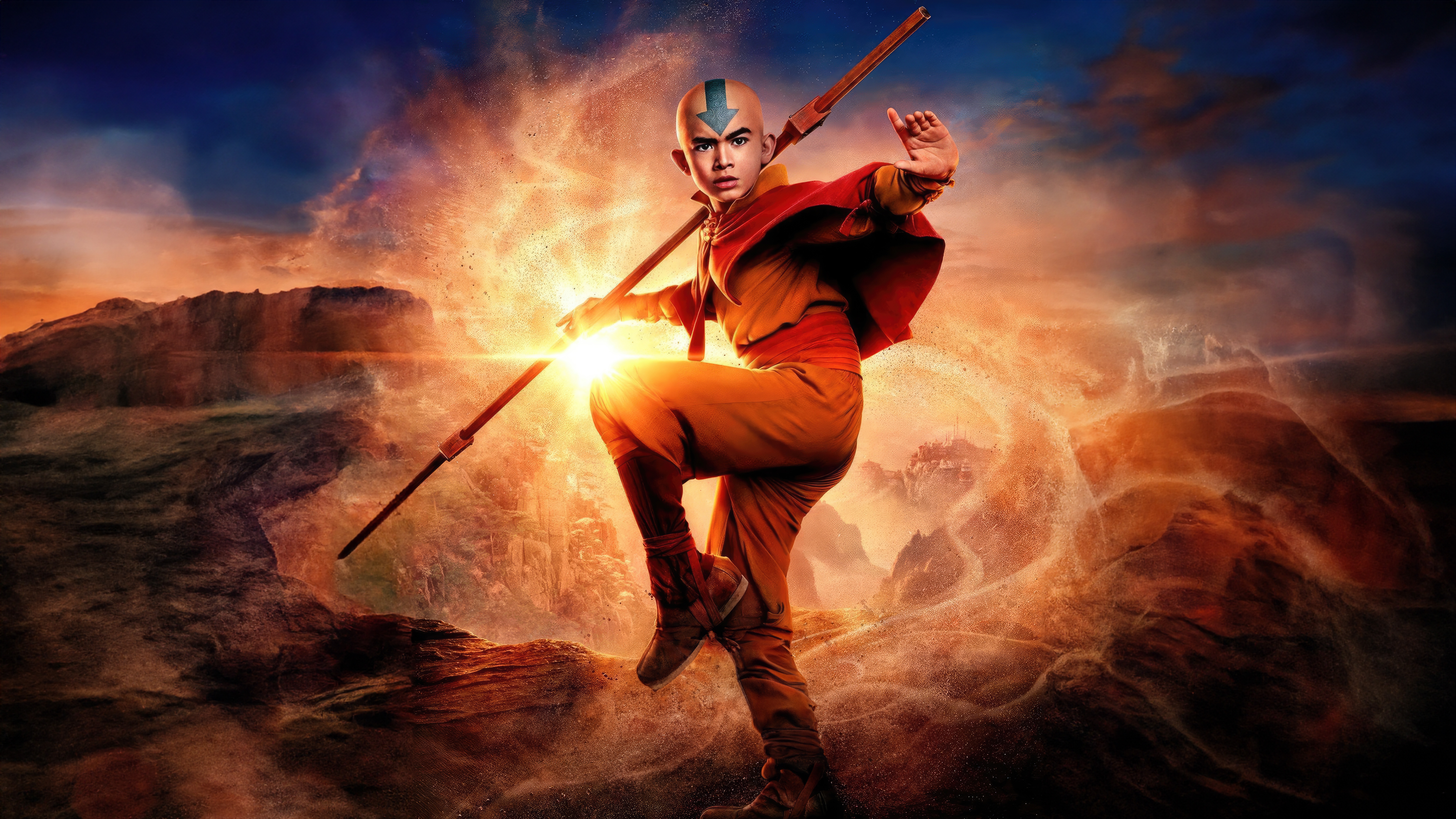 Gordon Cormier as Aang in Avatar The Last Airbender HD Wallpaper