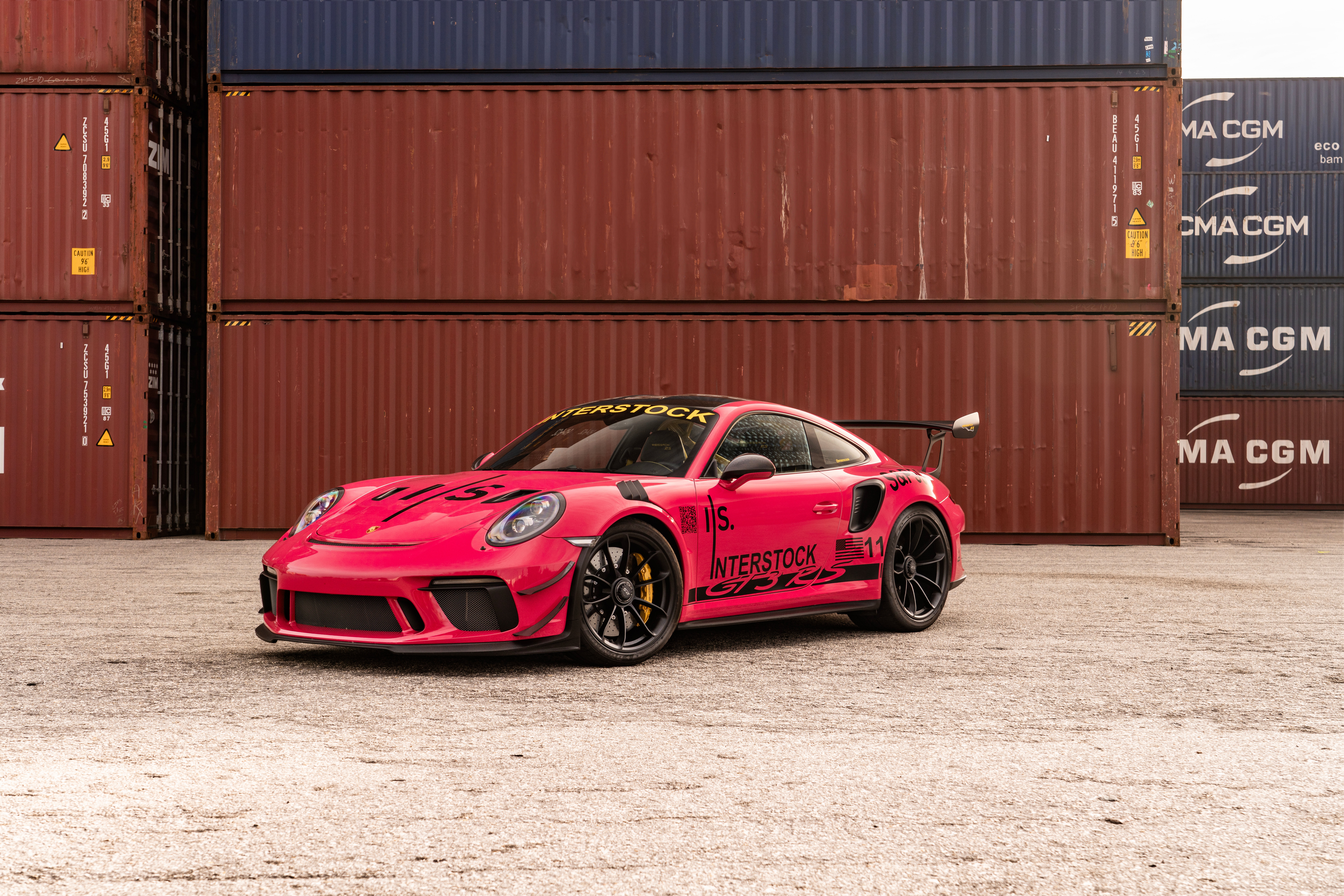 Pink Porsche 911 GT3RS with Interstock Livery HD Wallpaper