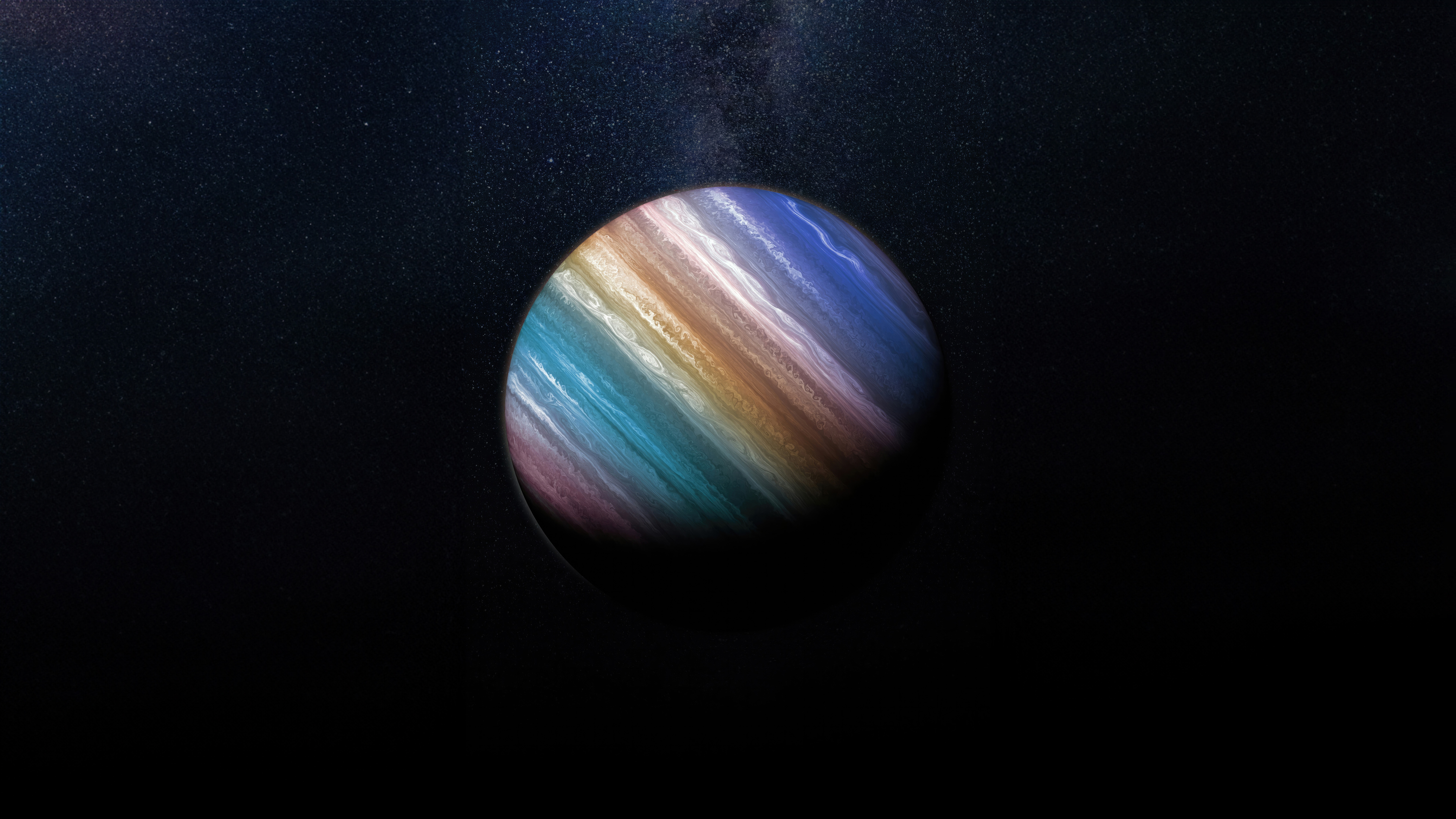 A colorful planet in space HD Wallpaper