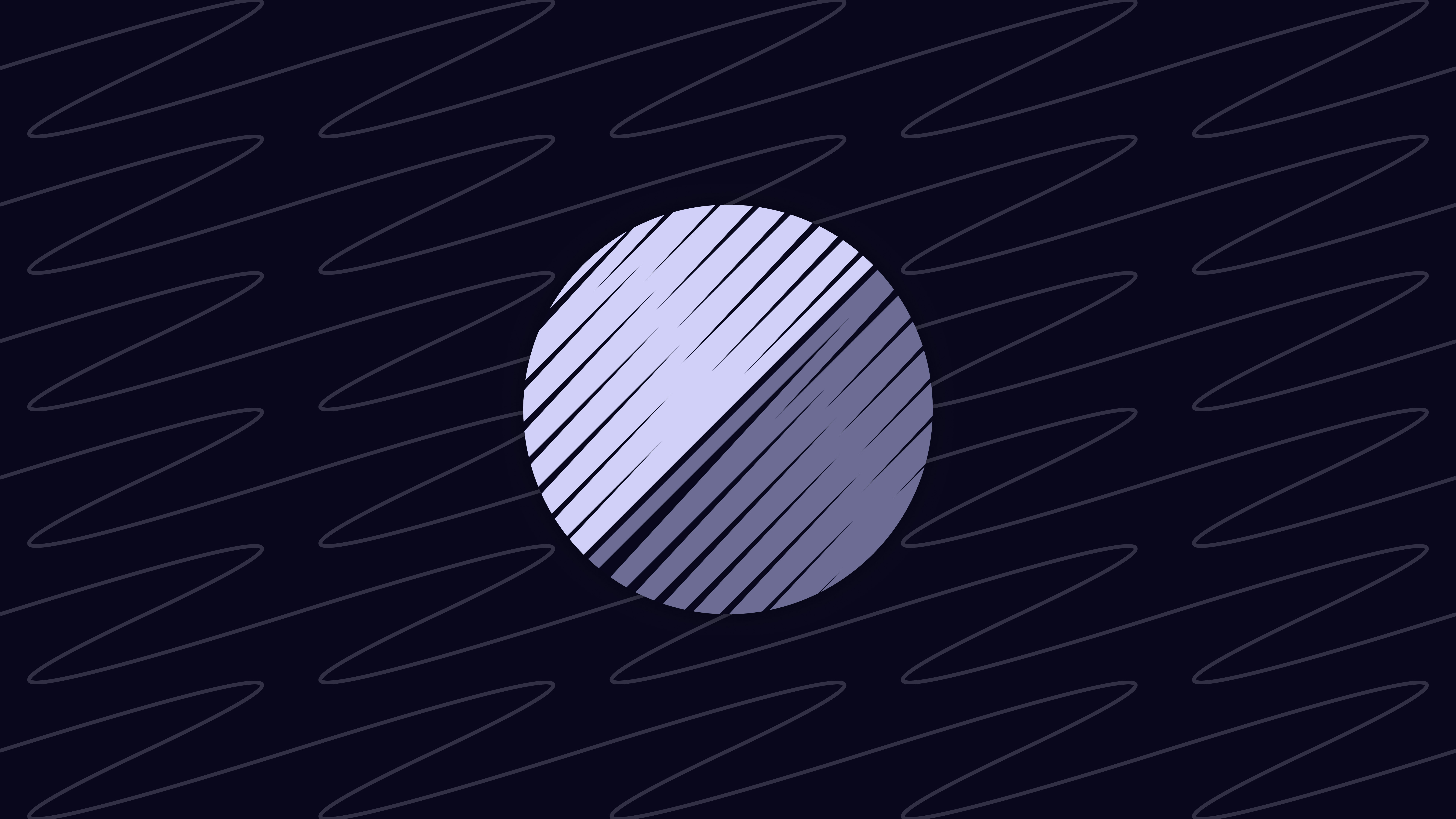 Abstract circle with diagonal lines on a dark background HD Wallpaper