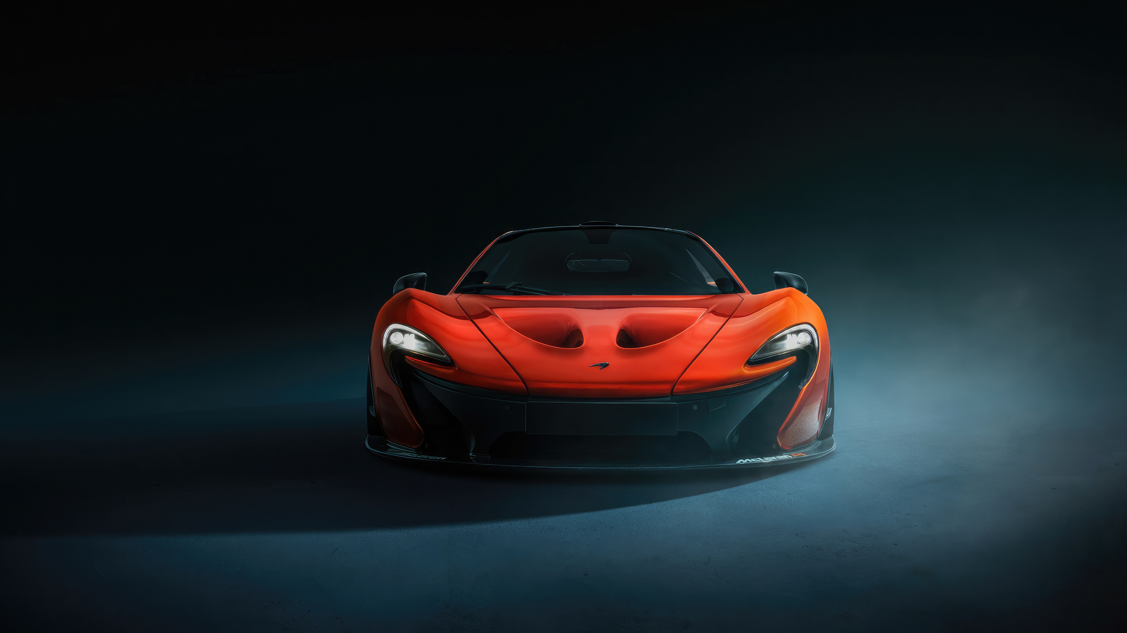 Orange McLaren P1 Sports Car Front View HD Wallpaper