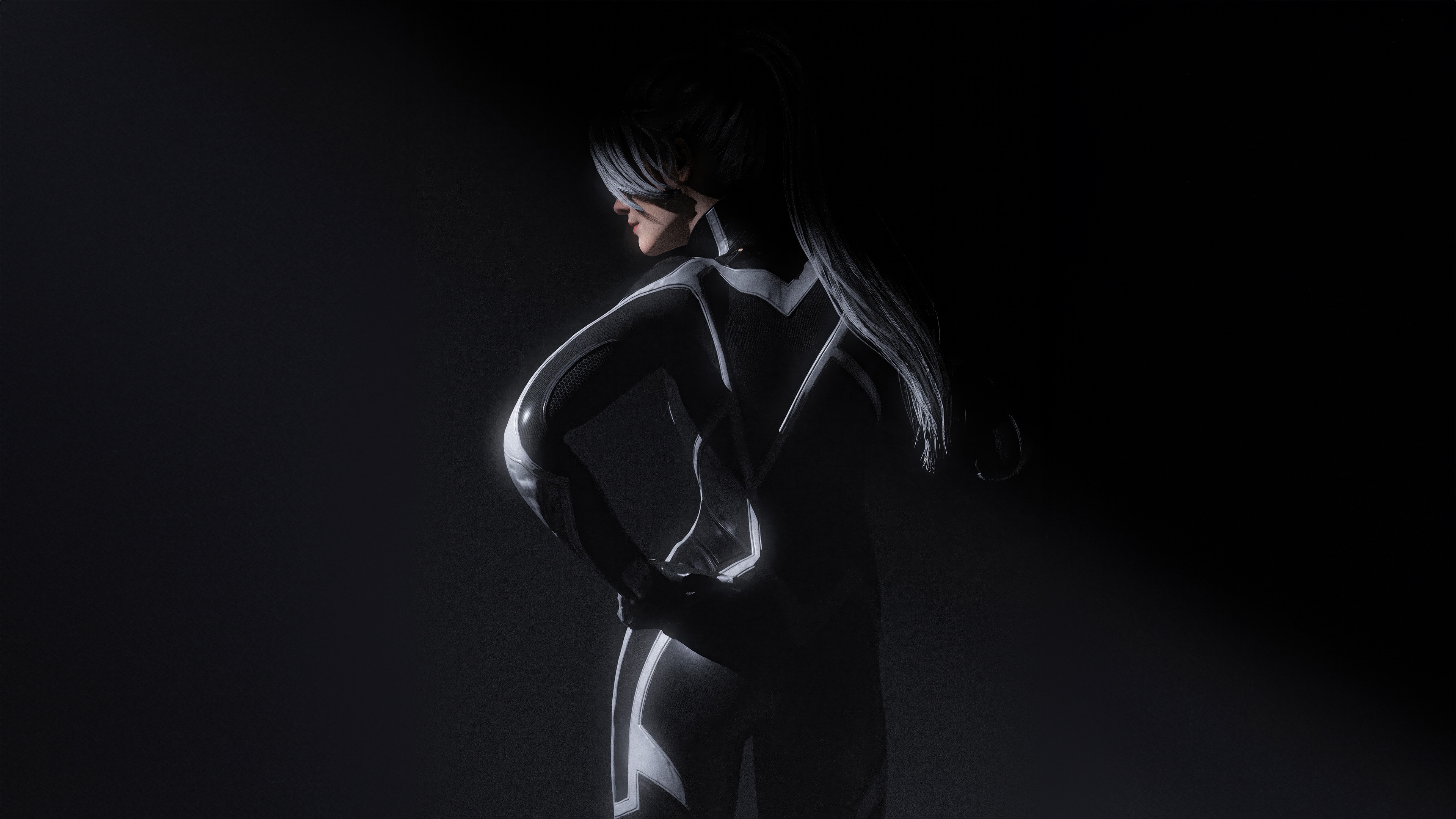 Felicia Hardy Black Cat in a dark environment HD Wallpaper