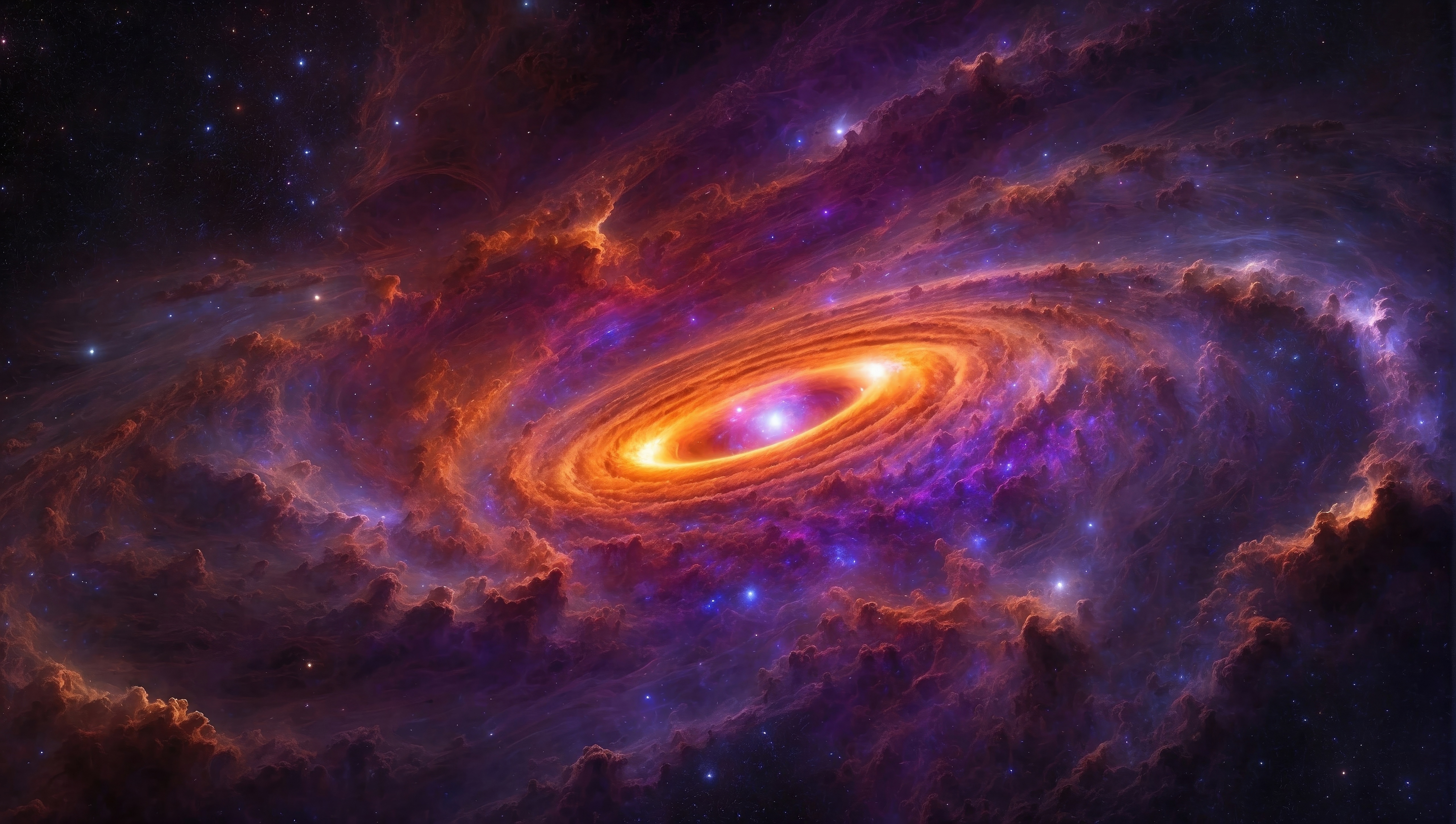 Orbiting Wonders of a Spiral Galaxy HD Wallpaper
