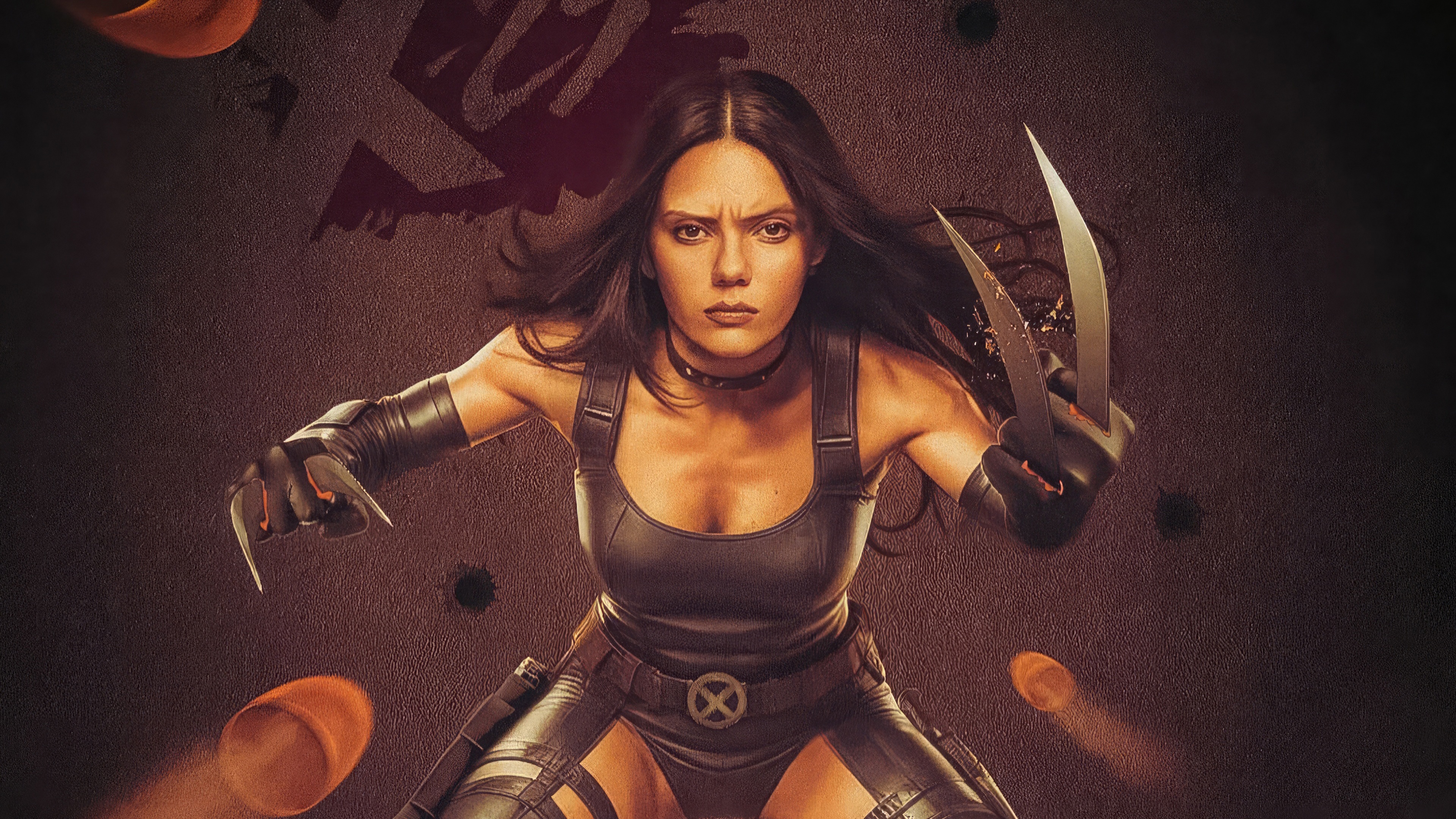 X-23 Cosplay with Claws HD Wallpaper