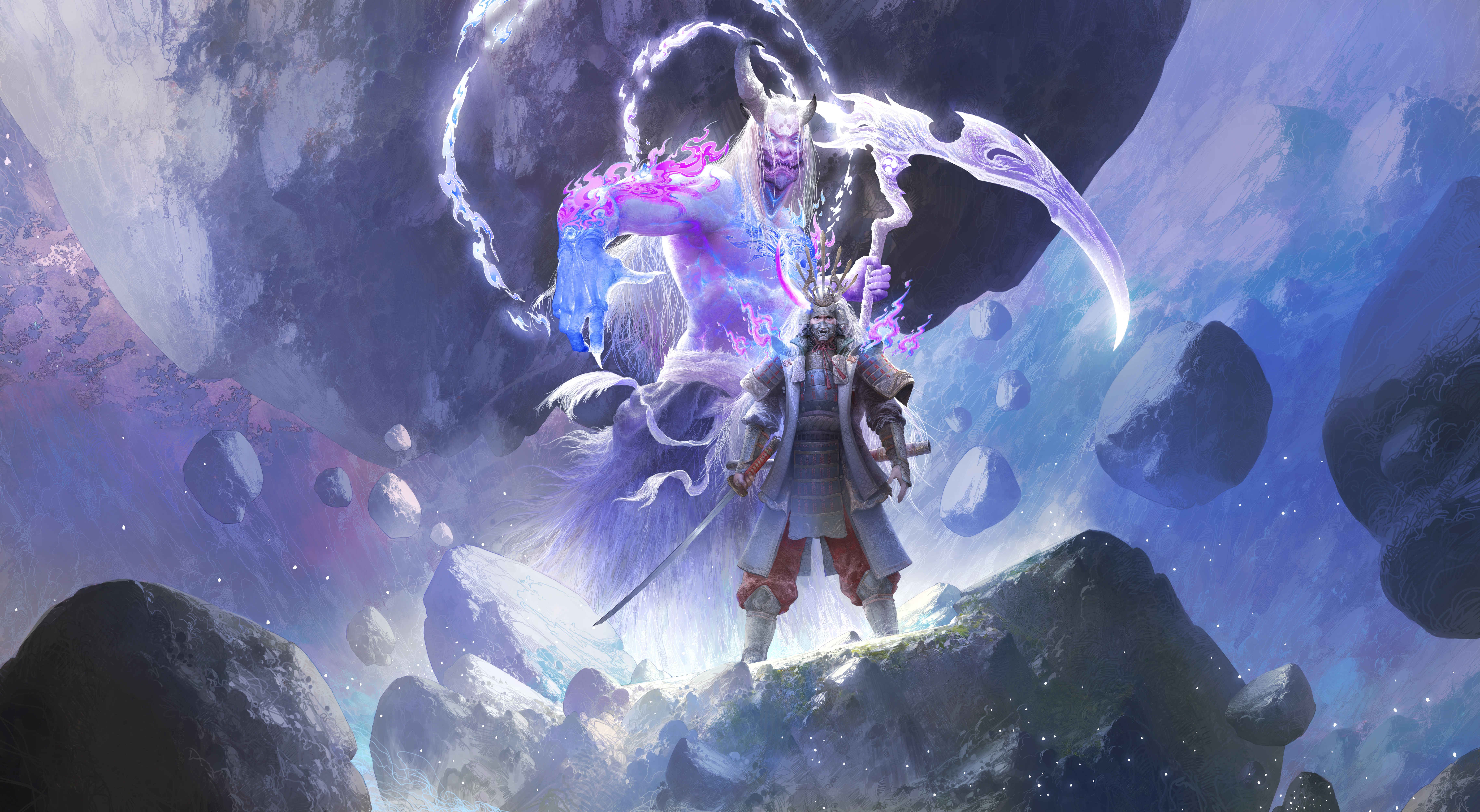 Naraka Bladepoint Samurai and Spirit HD Wallpaper