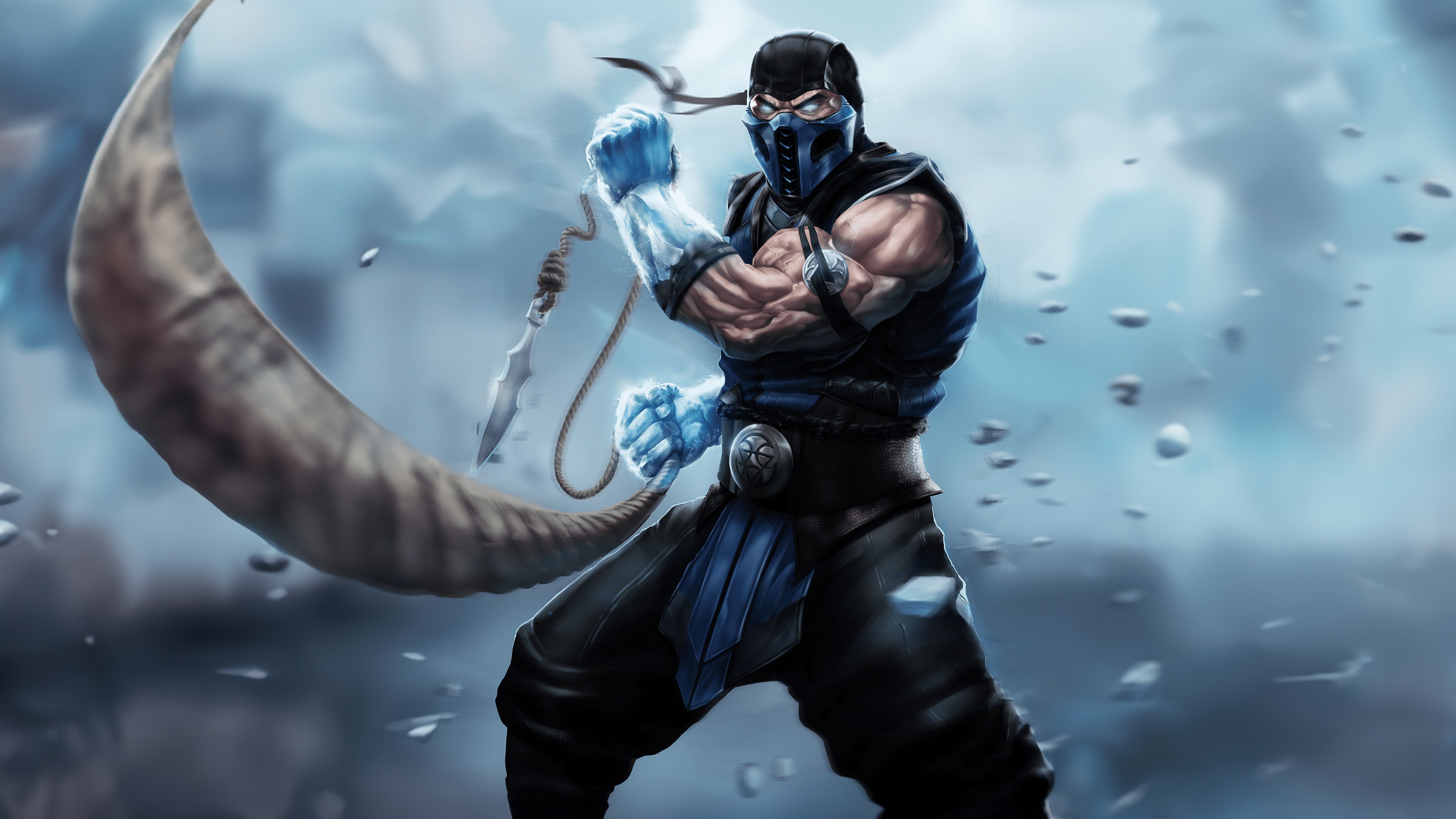 Sub Zero from Mortal Kombat with ice powers HD Wallpaper