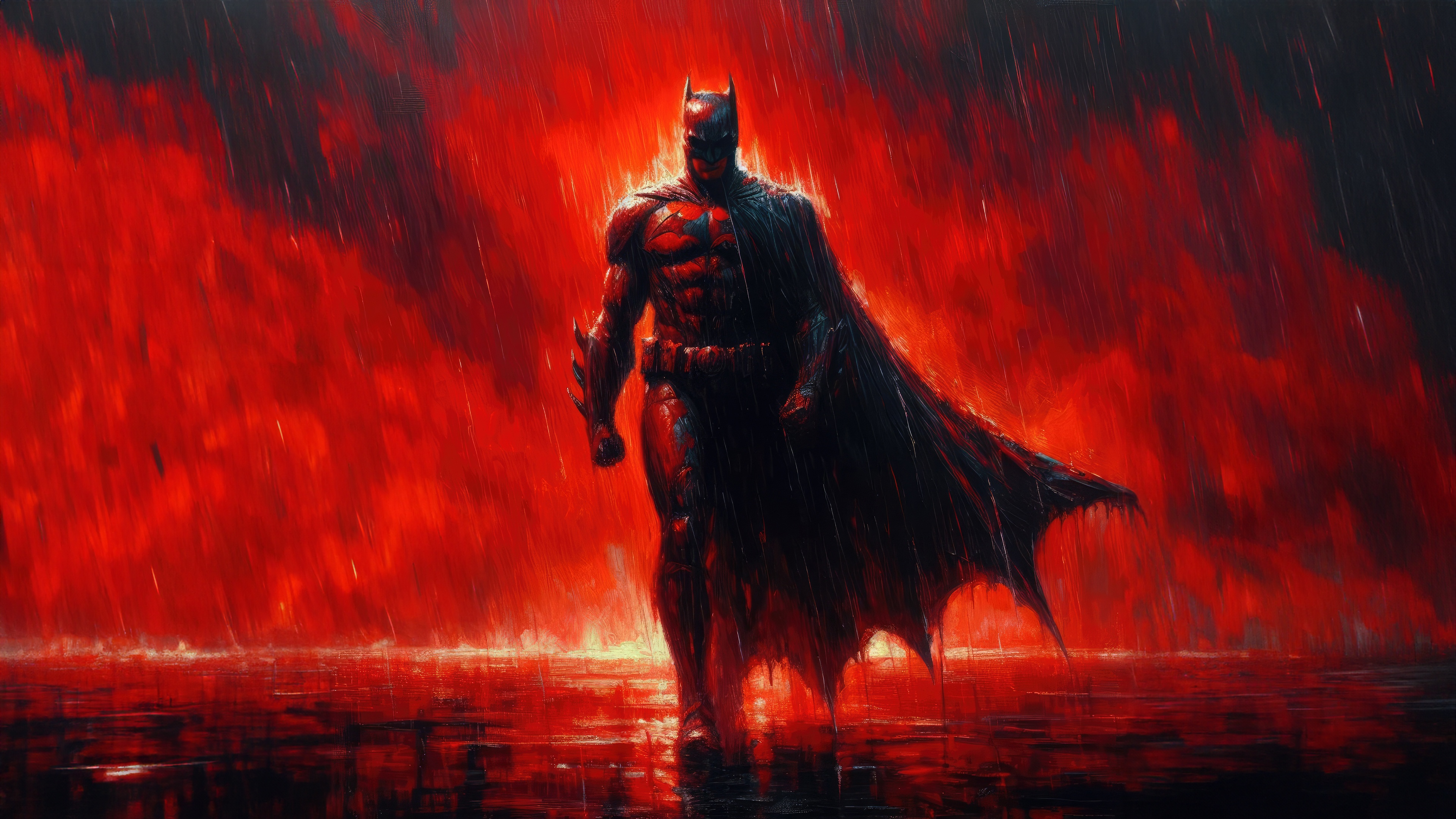 Batman in the Rain HD Wallpaper