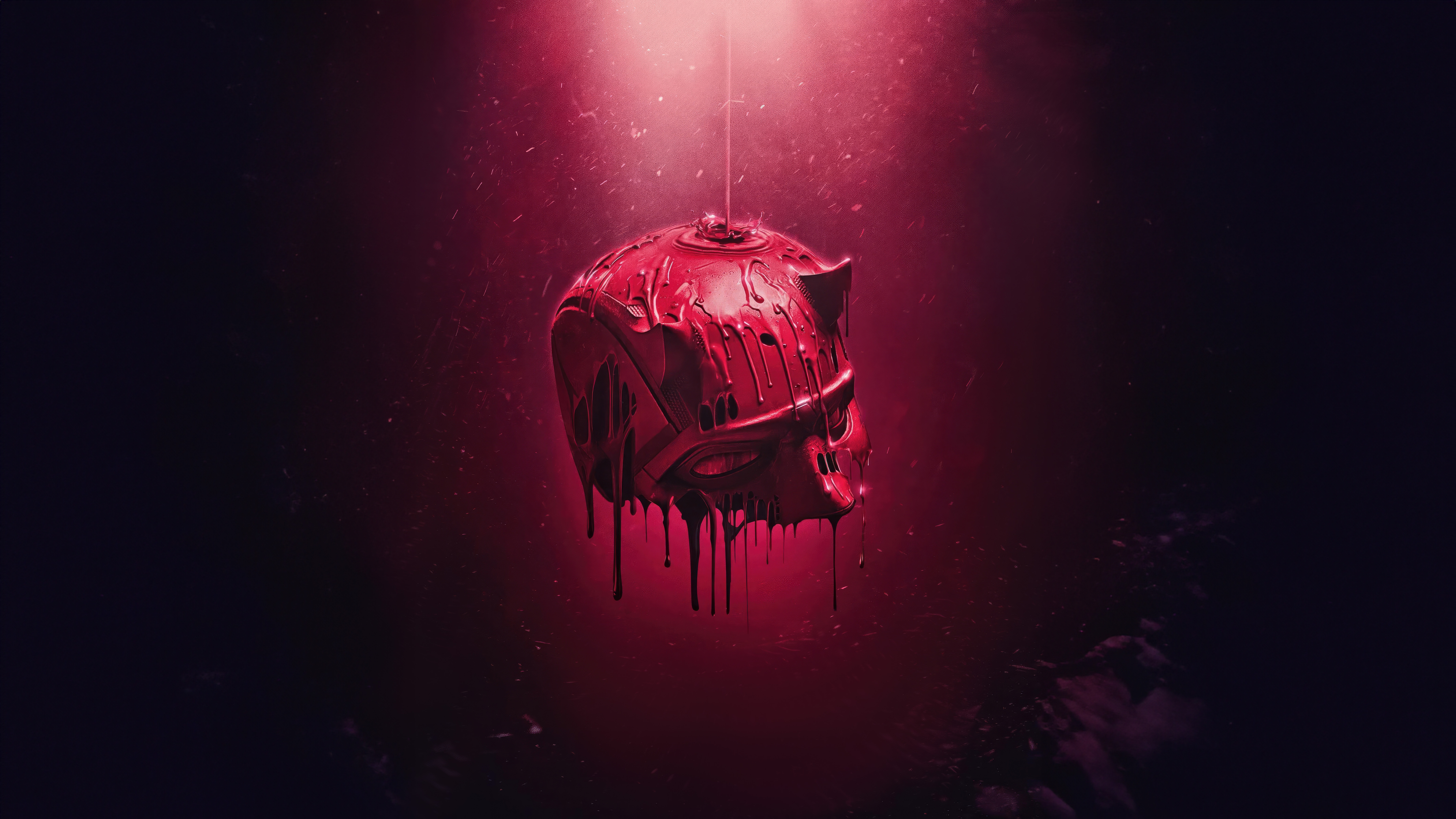Daredevil Mask Dripping Red Liquid HD Wallpaper