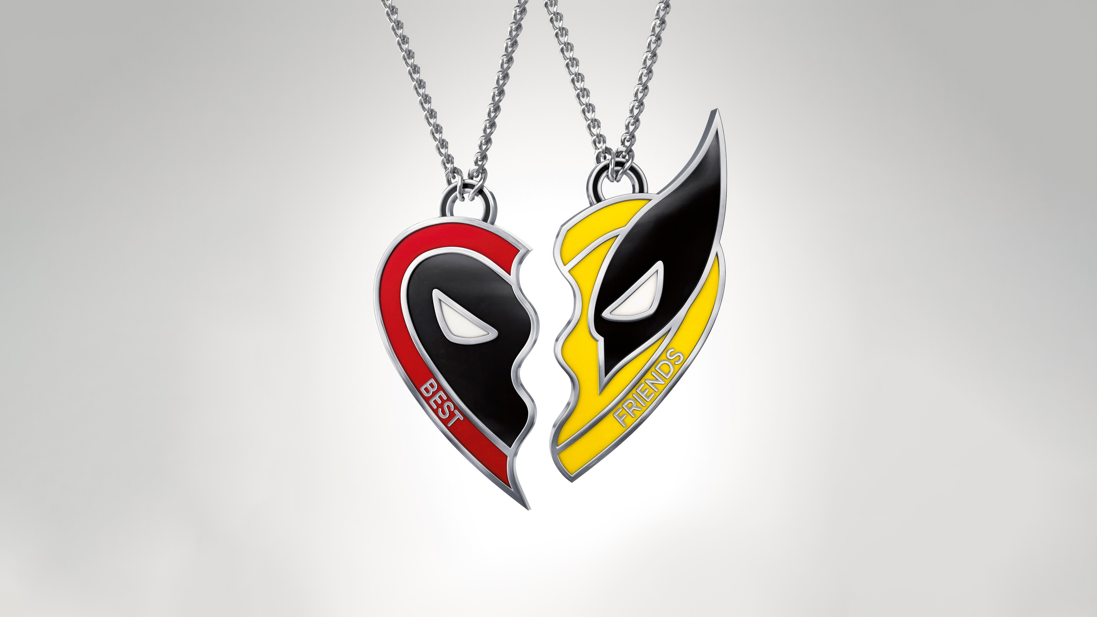 Deadpool and Wolverine Best Friends Necklaces HD Wallpaper