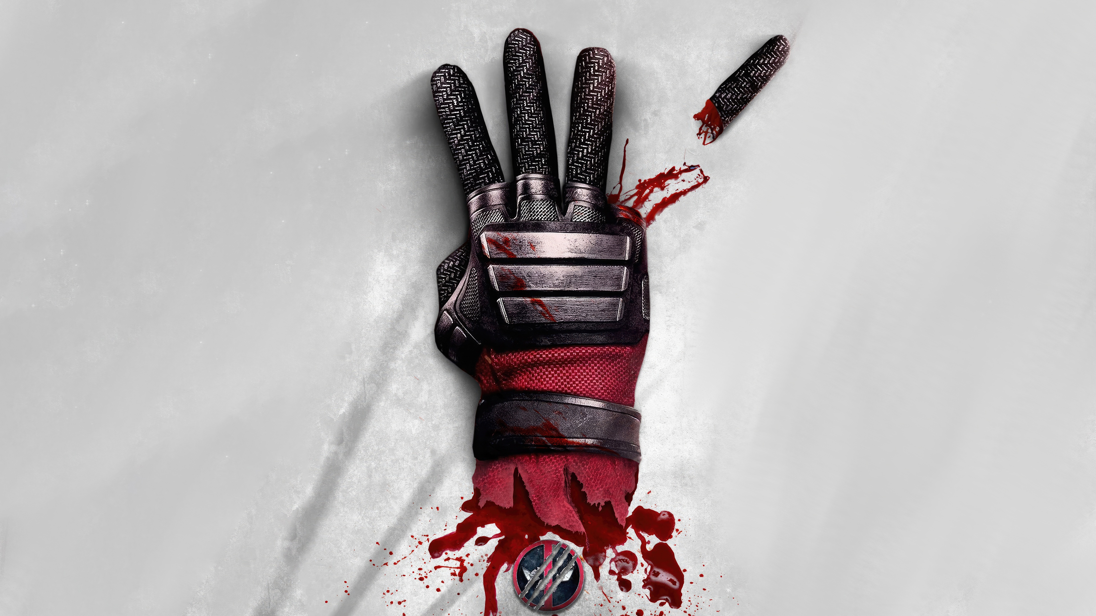 Deadpool's Bloody Hand HD Wallpaper