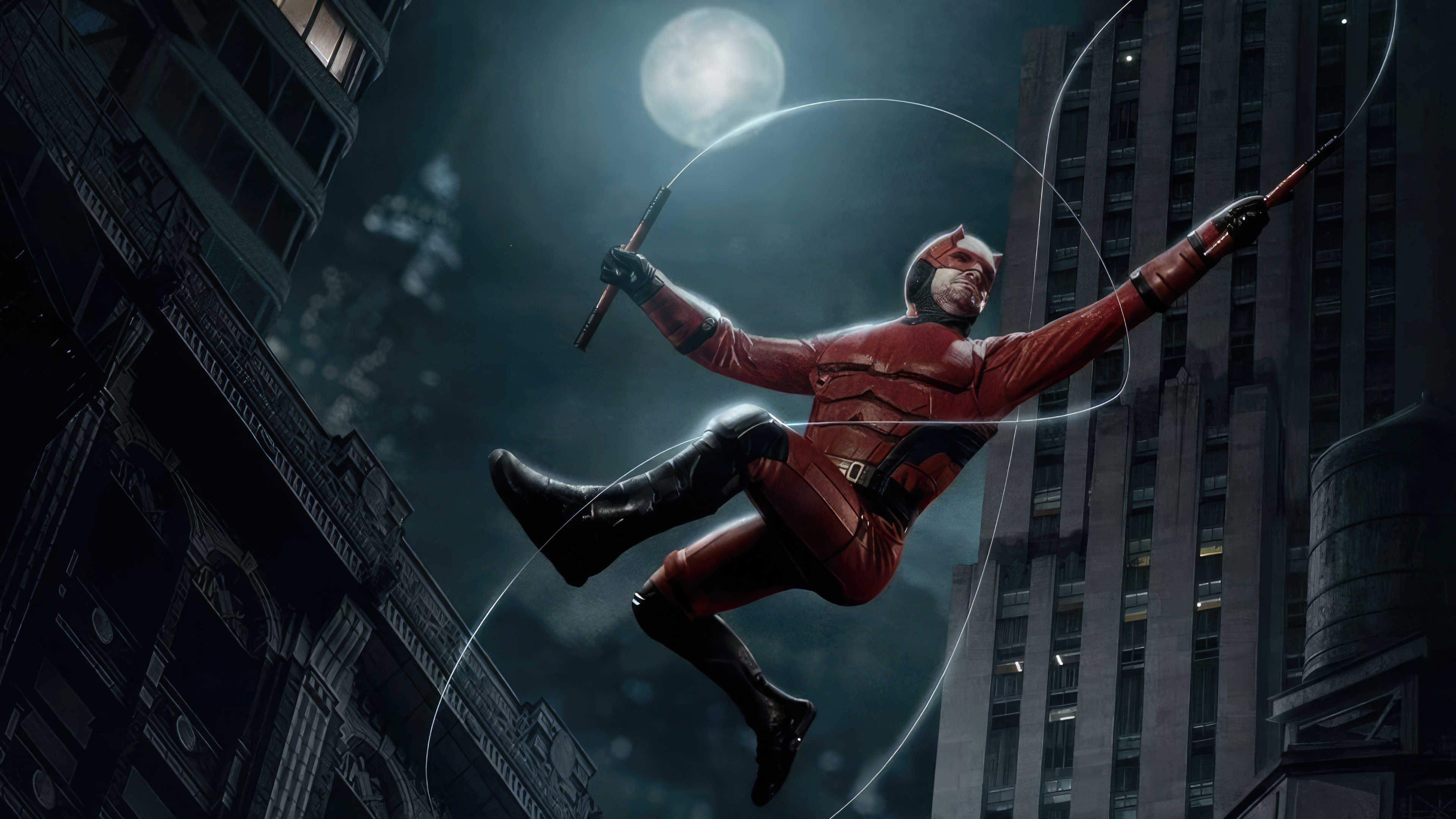 Daredevil in the Night City HD Wallpaper