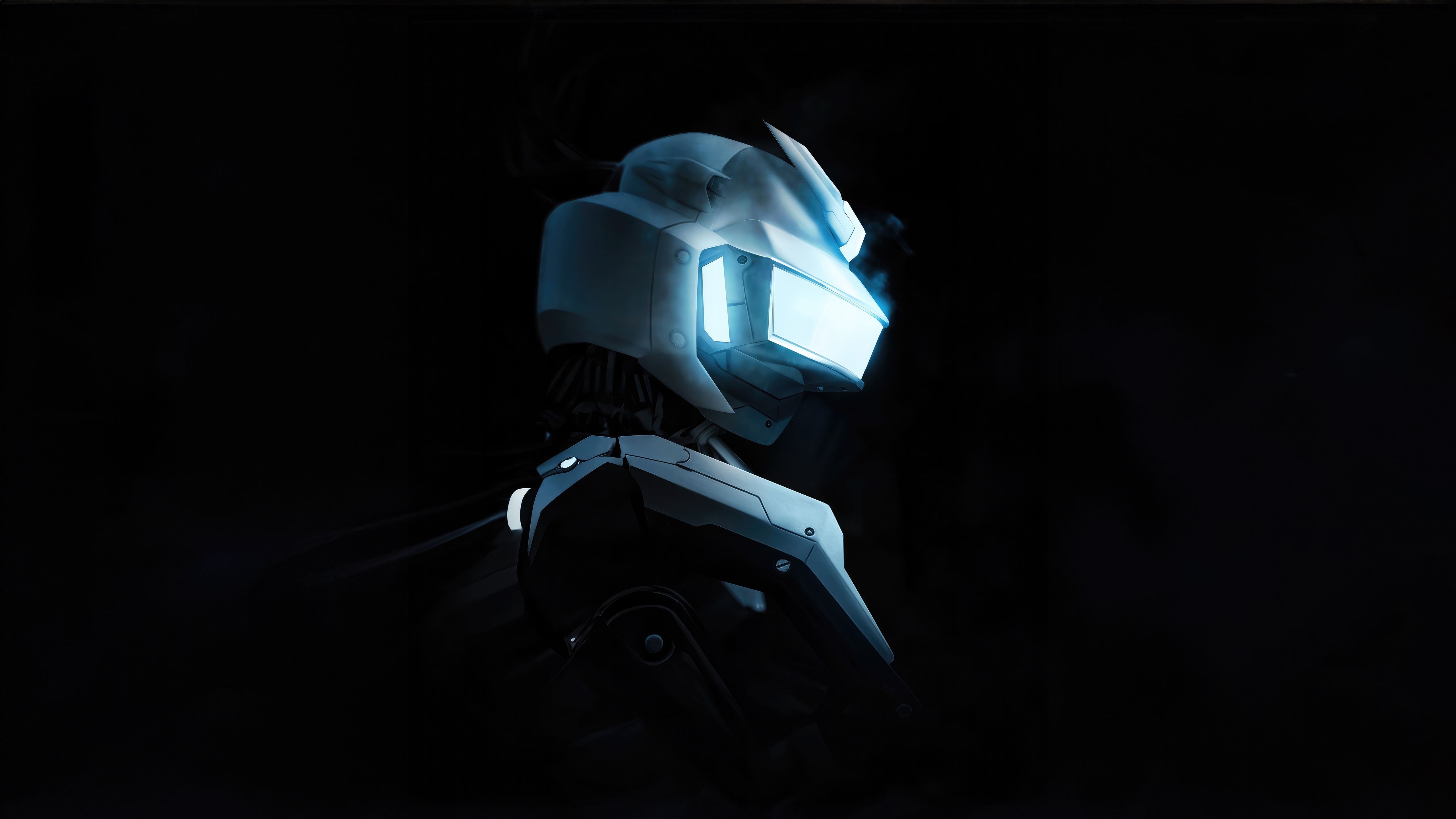 Daft Punk Minimal OLED Robot HD Wallpaper