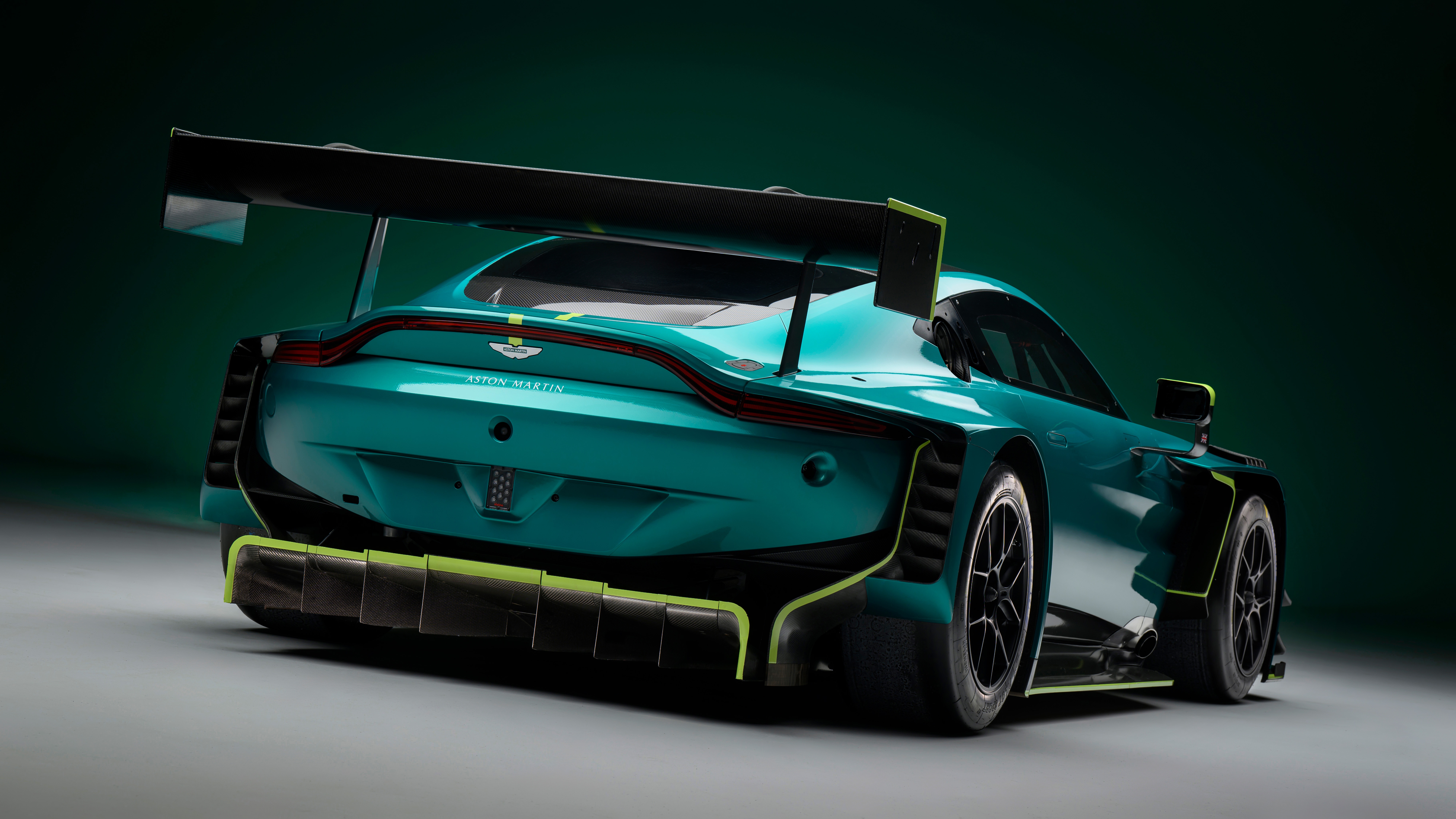 2024 Aston Martin Vantage GT3 rear view HD Wallpaper